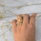 18K Gold-Plated Seahorse Wrap Adjustable Ring-Rings-Krush Kandy, Women's Online Fashion Boutique Located in Phoenix, Arizona (Scottsdale Area)