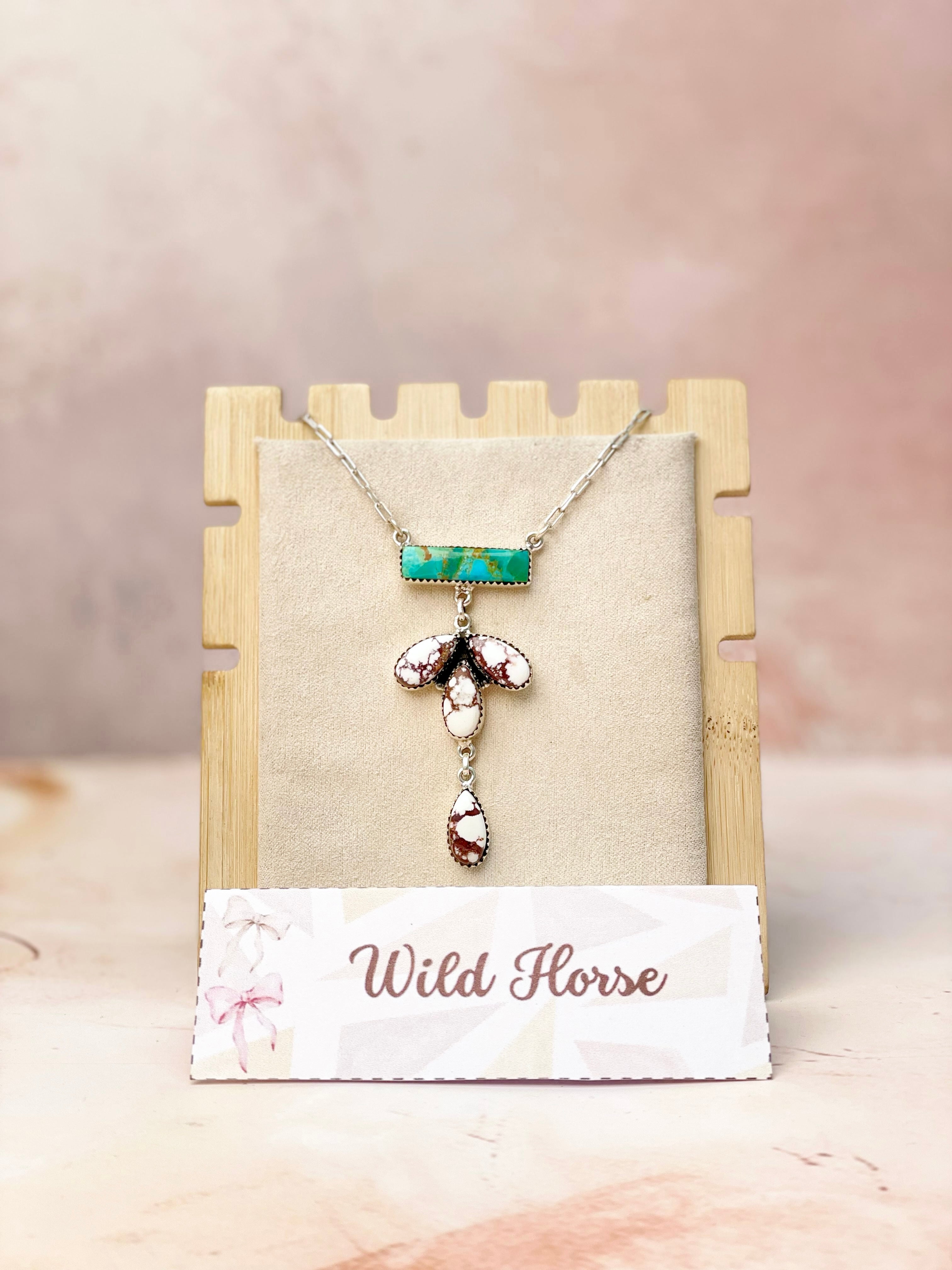 Evelyn's Cluster Bar Necklace-Necklaces-Krush Kandy, Women's Online Fashion Boutique Located in Phoenix, Arizona (Scottsdale Area)