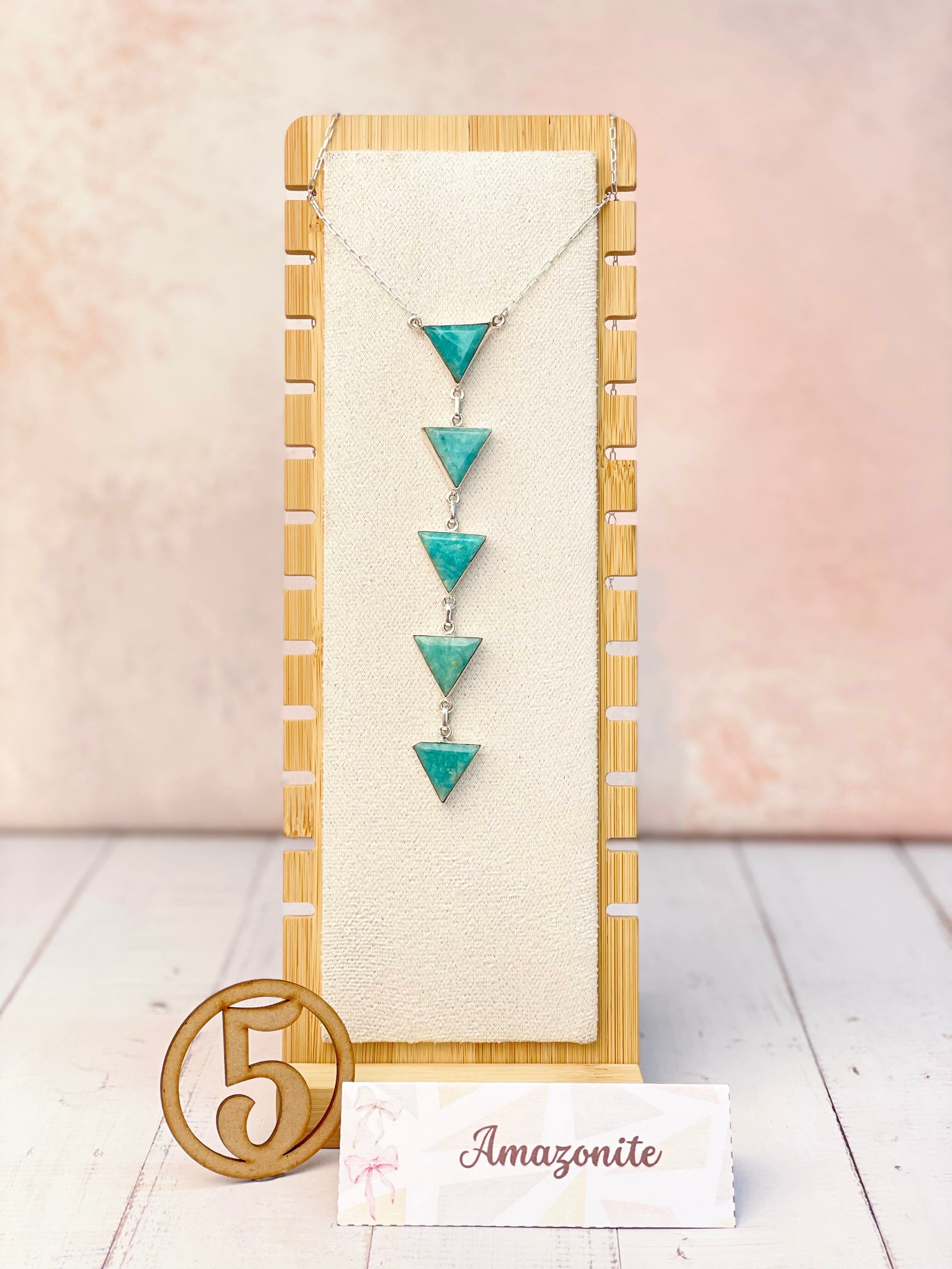 Trinity's Triad Stone Drop Necklace-Necklaces-Krush Kandy, Women's Online Fashion Boutique Located in Phoenix, Arizona (Scottsdale Area)