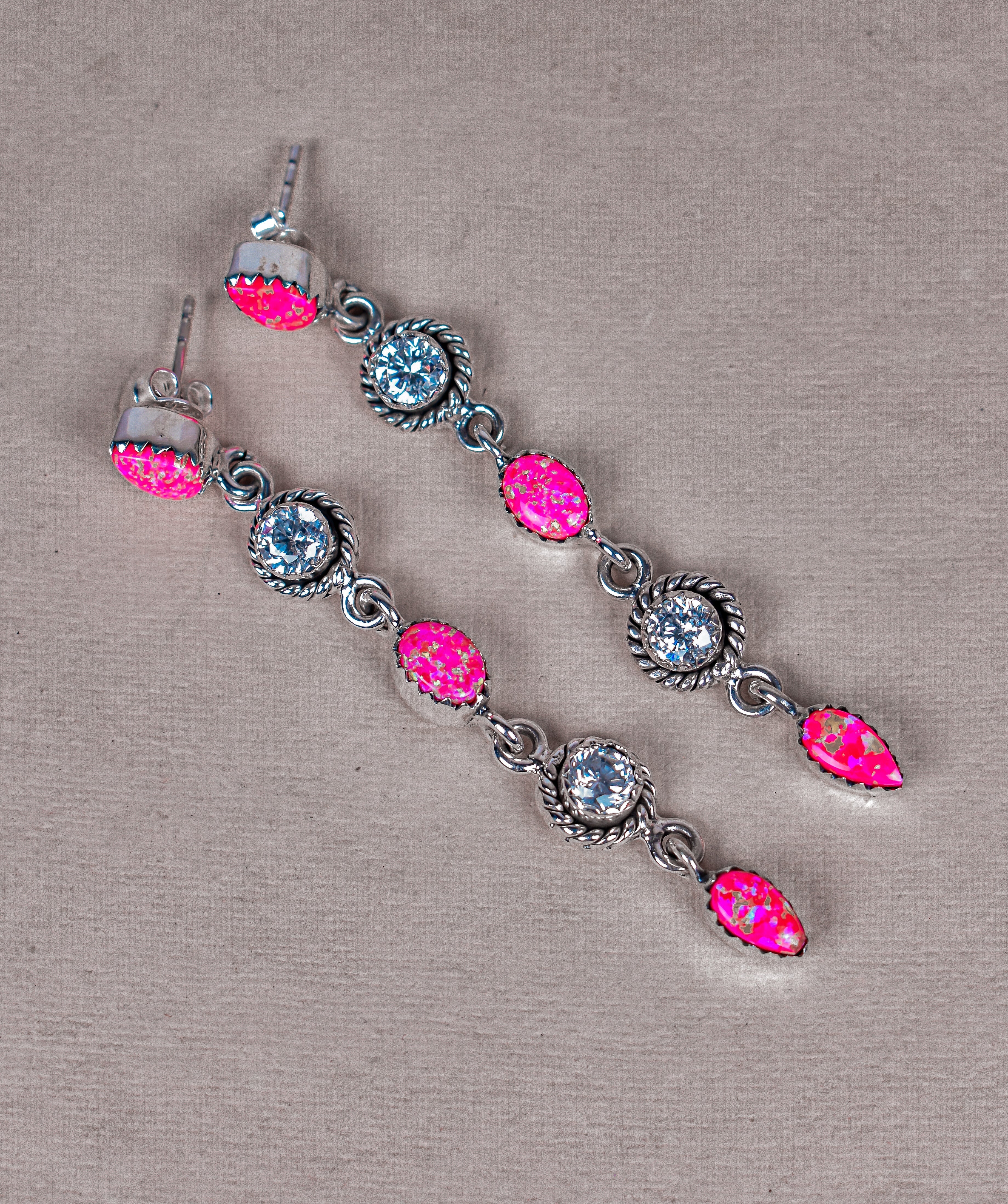 Triple Double Dangle Earrings-Drop Earrings-Krush Kandy, Women's Online Fashion Boutique Located in Phoenix, Arizona (Scottsdale Area)