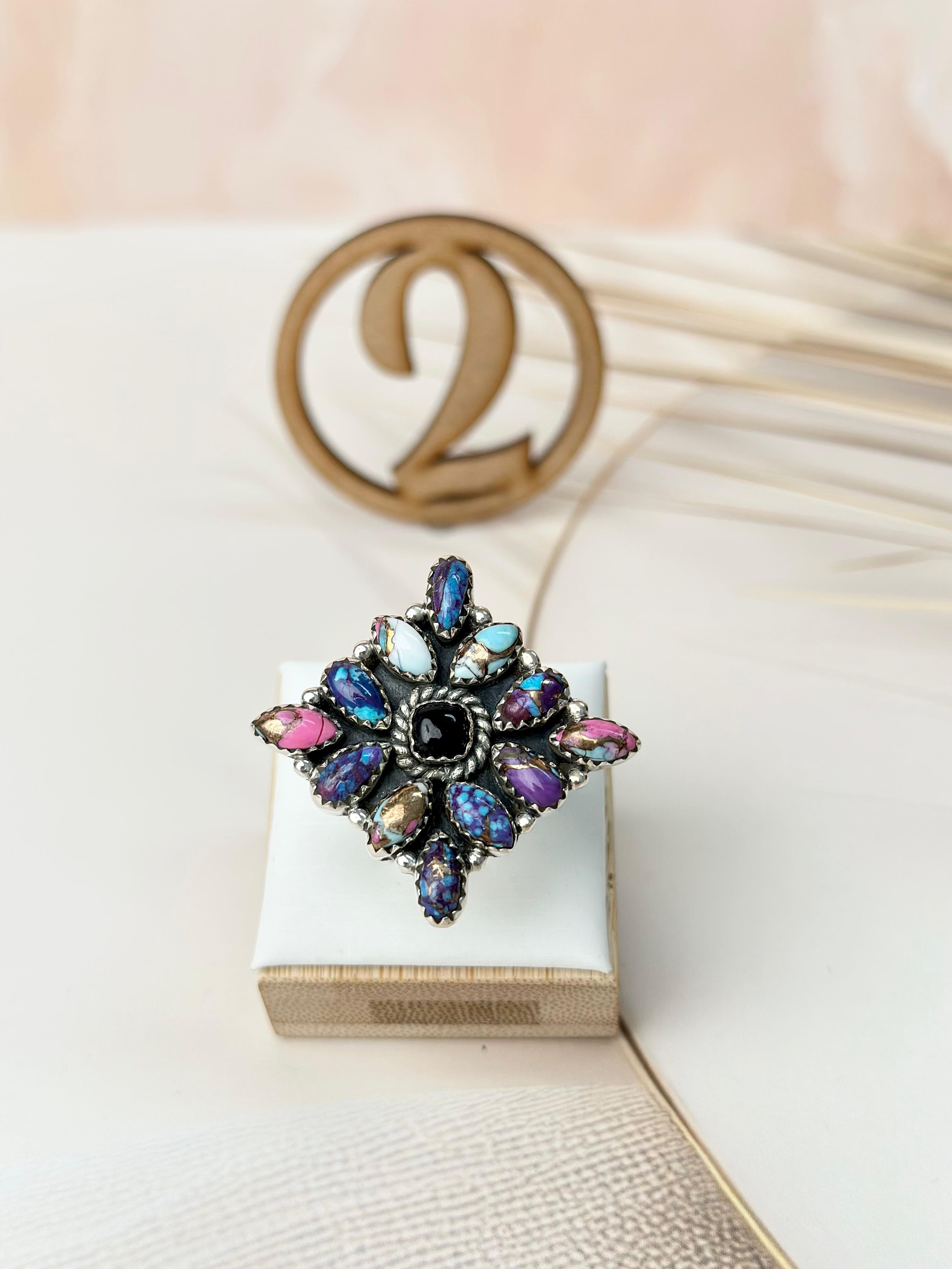Various Multi Dahlia Ring Clusters-Rings-Krush Kandy, Women's Online Fashion Boutique Located in Phoenix, Arizona (Scottsdale Area)