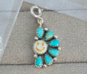 Turquoise Smiley Cluster Charms-Necklaces-Krush Kandy, Women's Online Fashion Boutique Located in Phoenix, Arizona (Scottsdale Area)