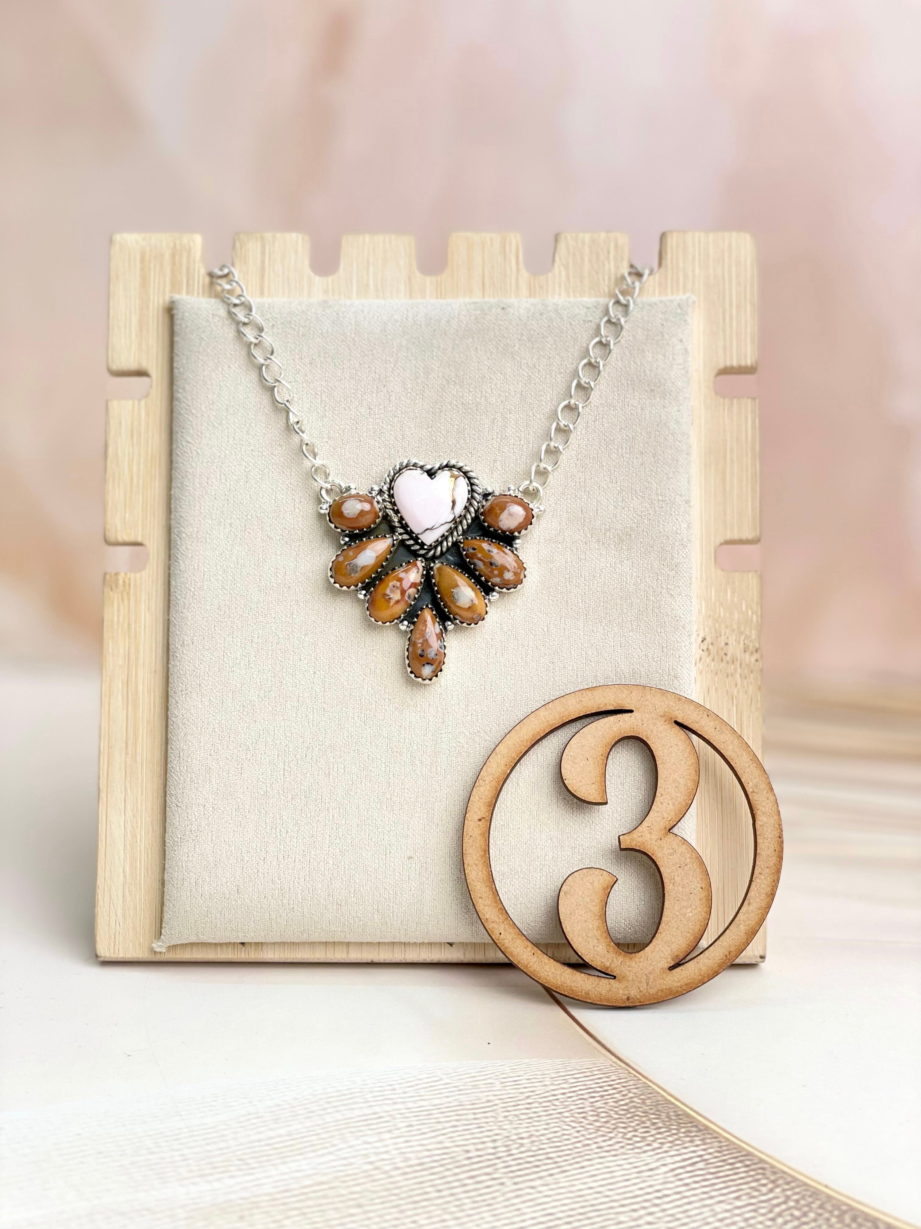Angel Dahlia & Deer Fawn Necklace no13-Necklaces-Krush Kandy, Women's Online Fashion Boutique Located in Phoenix, Arizona (Scottsdale Area)