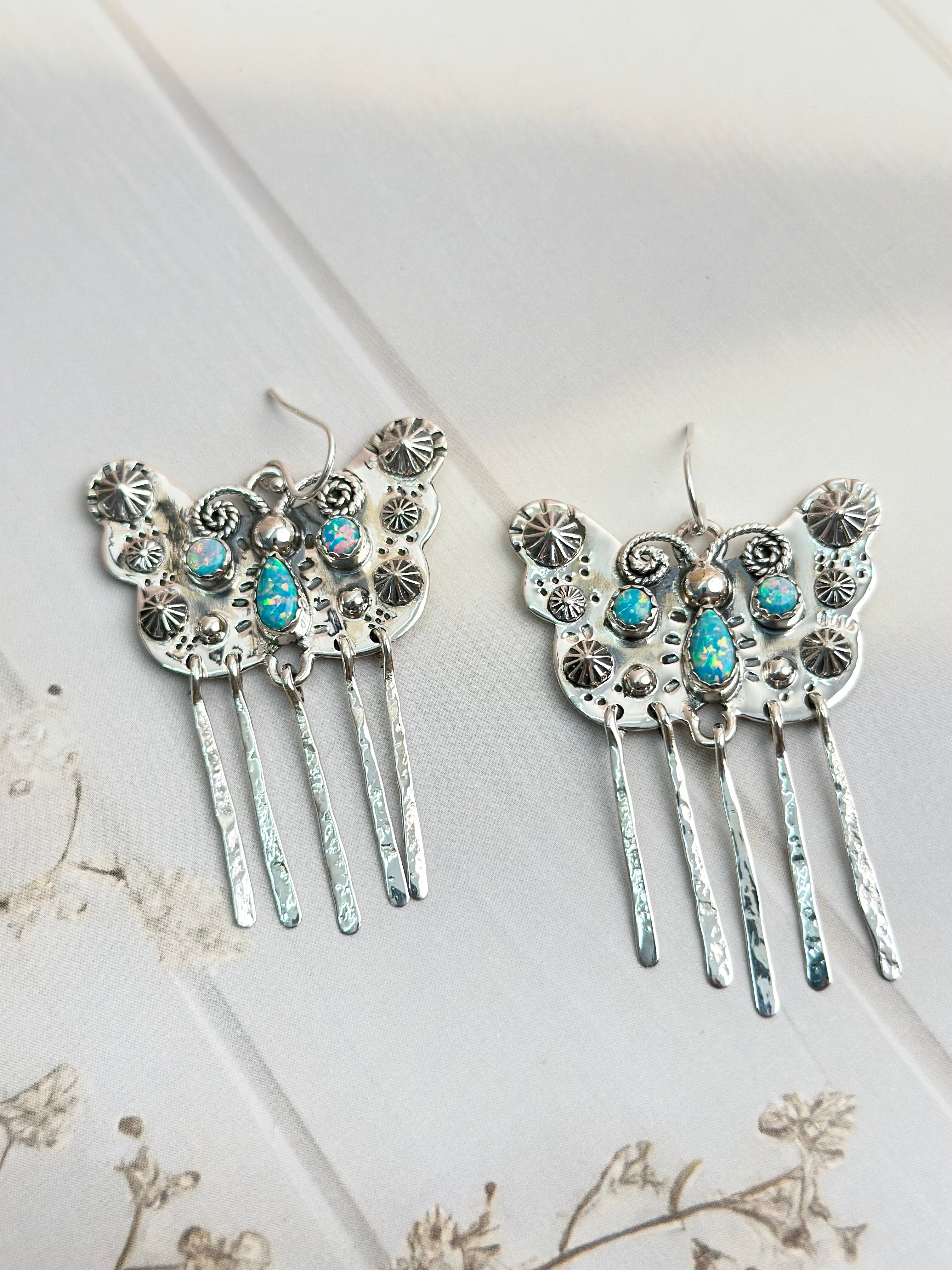 Boho Butterfly in Mesa Desert Opal Earrings-Earrings-Krush Kandy, Women's Online Fashion Boutique Located in Phoenix, Arizona (Scottsdale Area)