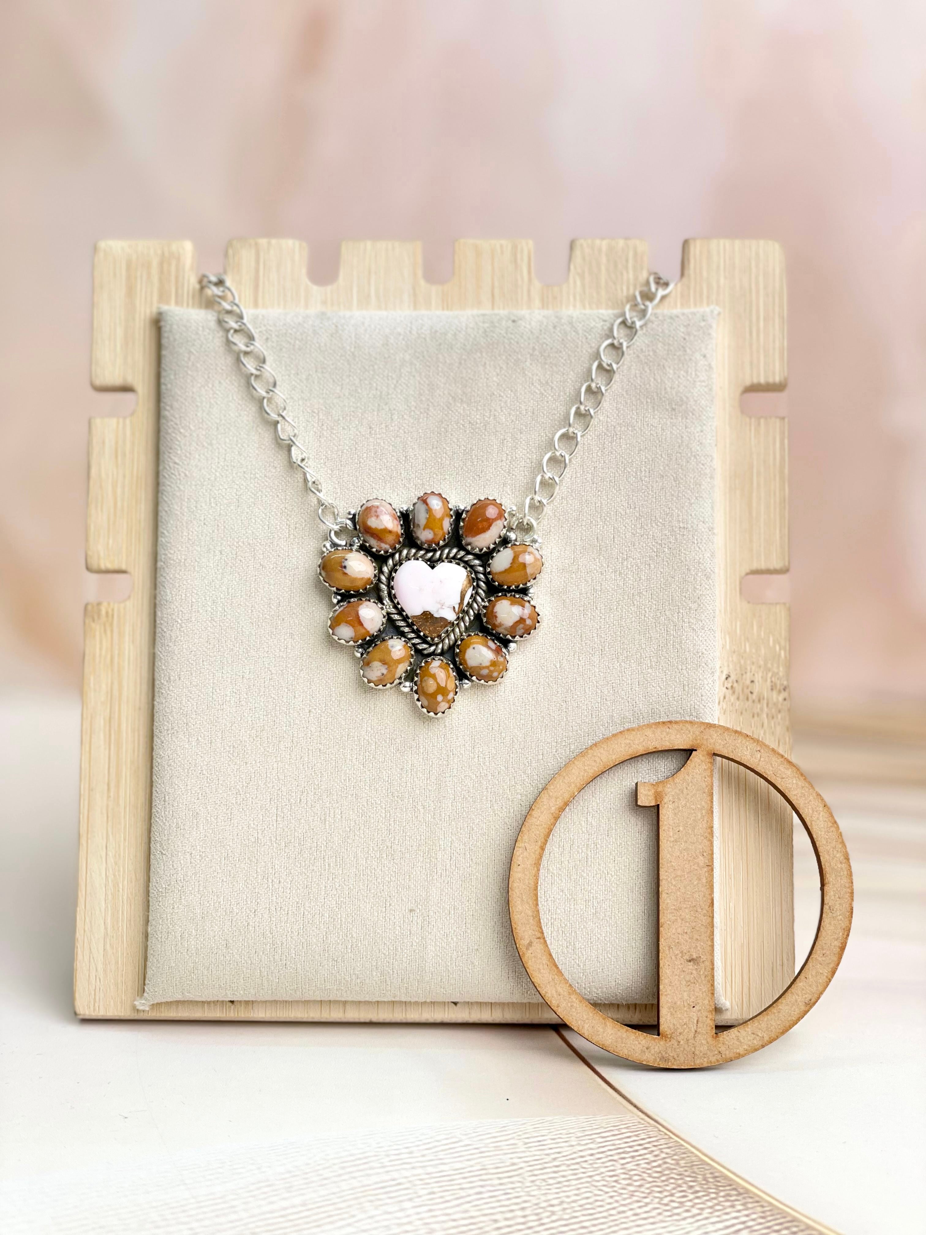 Angel Dahlia & Deer Fawn Necklace no13-Necklaces-Krush Kandy, Women's Online Fashion Boutique Located in Phoenix, Arizona (Scottsdale Area)