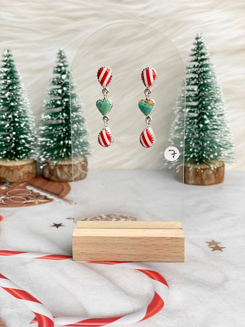 Holly Jolly Red & White Christmas Earrings-Earrings-Krush Kandy, Women's Online Fashion Boutique Located in Phoenix, Arizona (Scottsdale Area)