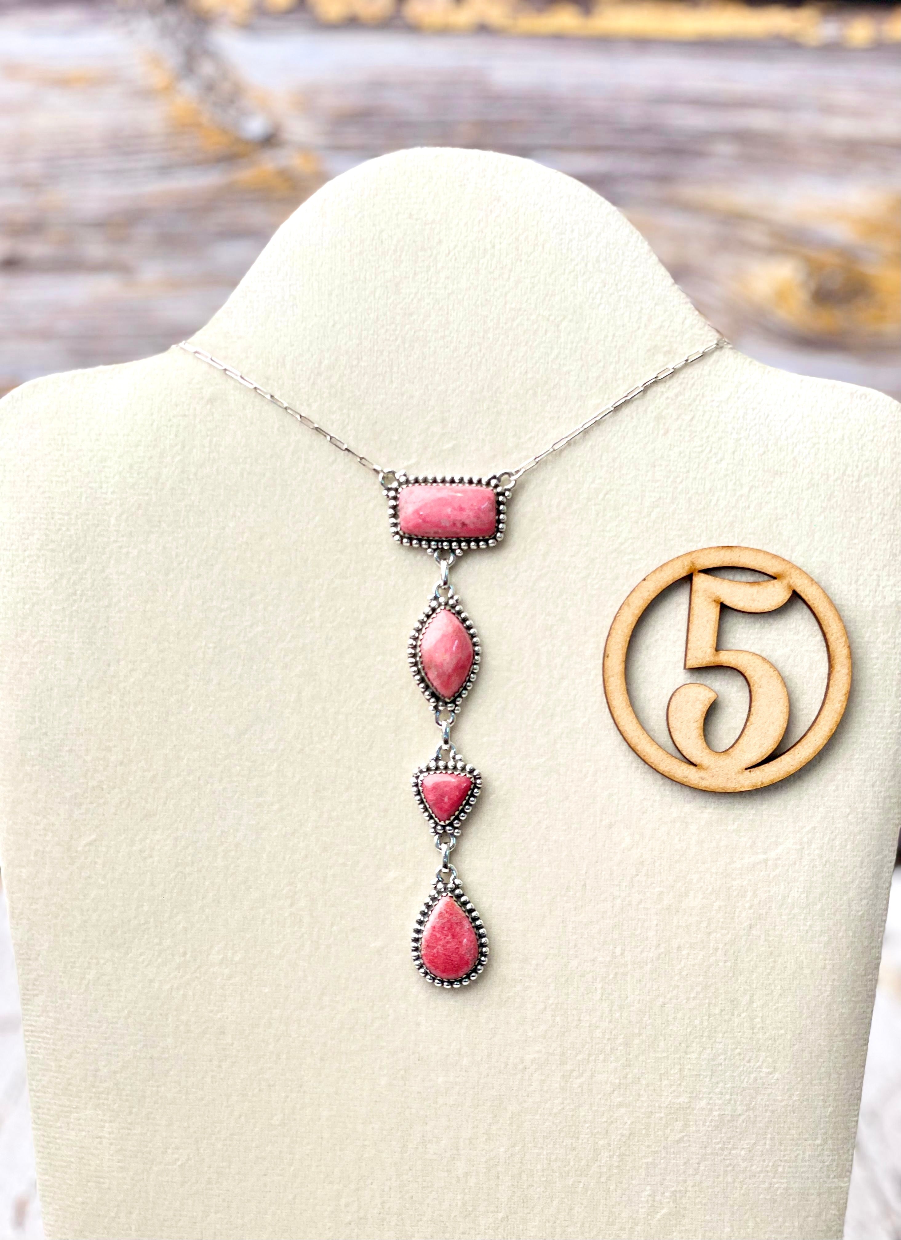 Thulite Drop Necklace-Necklaces-Krush Kandy, Women's Online Fashion Boutique Located in Phoenix, Arizona (Scottsdale Area)