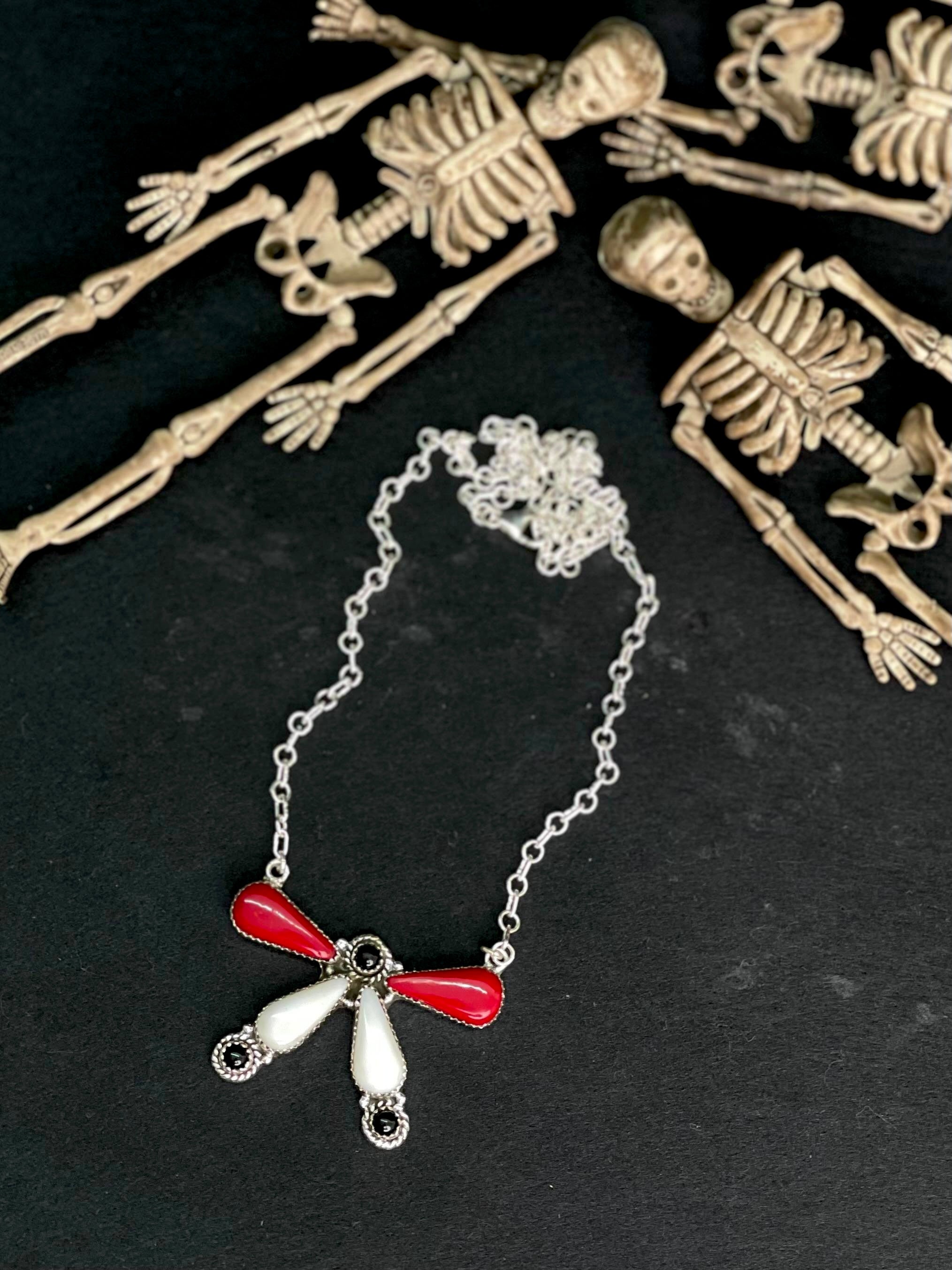 Halloween Necklace Rosarita & Black Onyx sno 4-Necklaces-Krush Kandy, Women's Online Fashion Boutique Located in Phoenix, Arizona (Scottsdale Area)