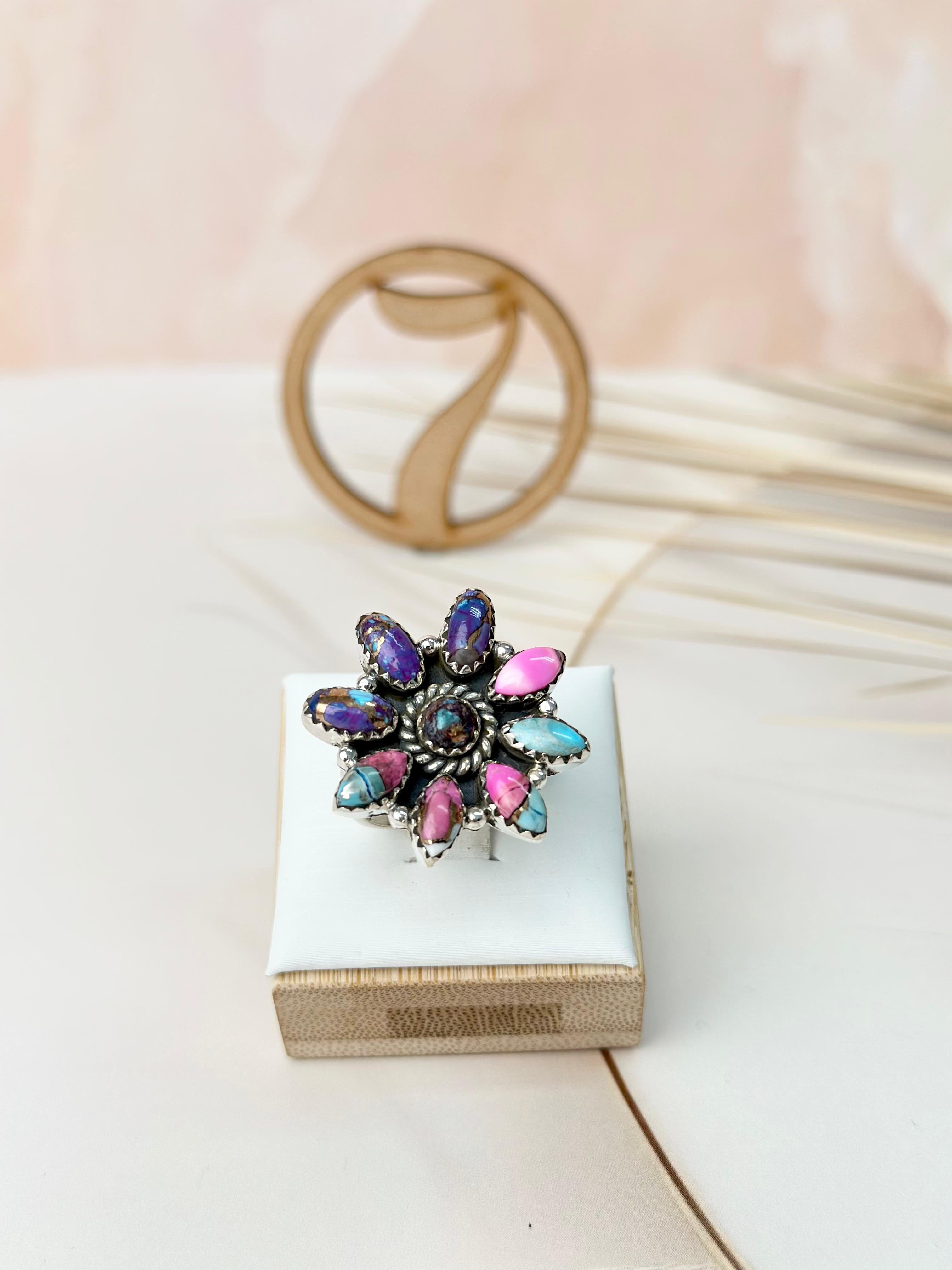 Various Multi Dahlia Ring Clusters-Rings-Krush Kandy, Women's Online Fashion Boutique Located in Phoenix, Arizona (Scottsdale Area)