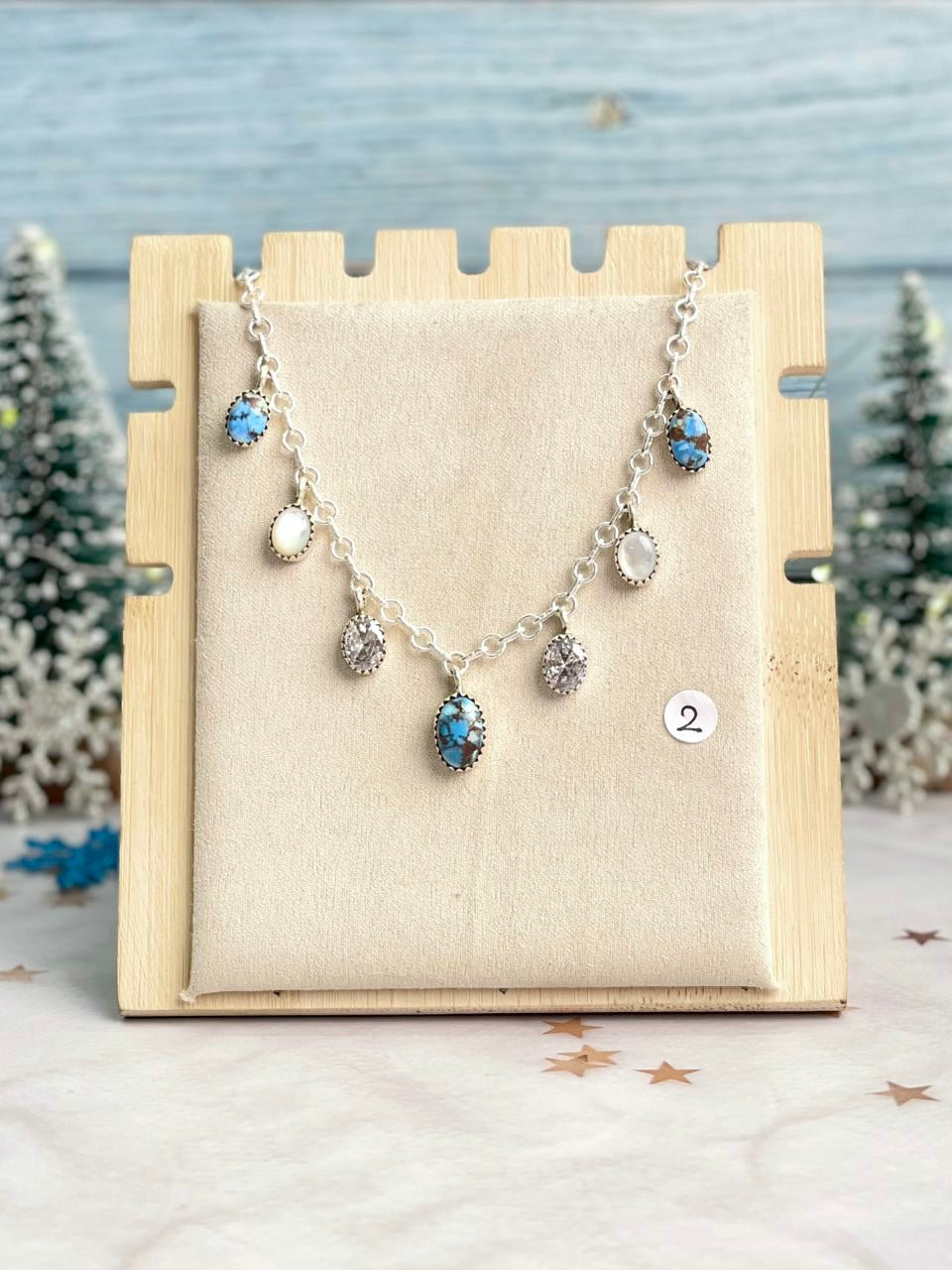 Winter Frost Golden Hills Stone Drops Necklace-Necklaces-Krush Kandy, Women's Online Fashion Boutique Located in Phoenix, Arizona (Scottsdale Area)