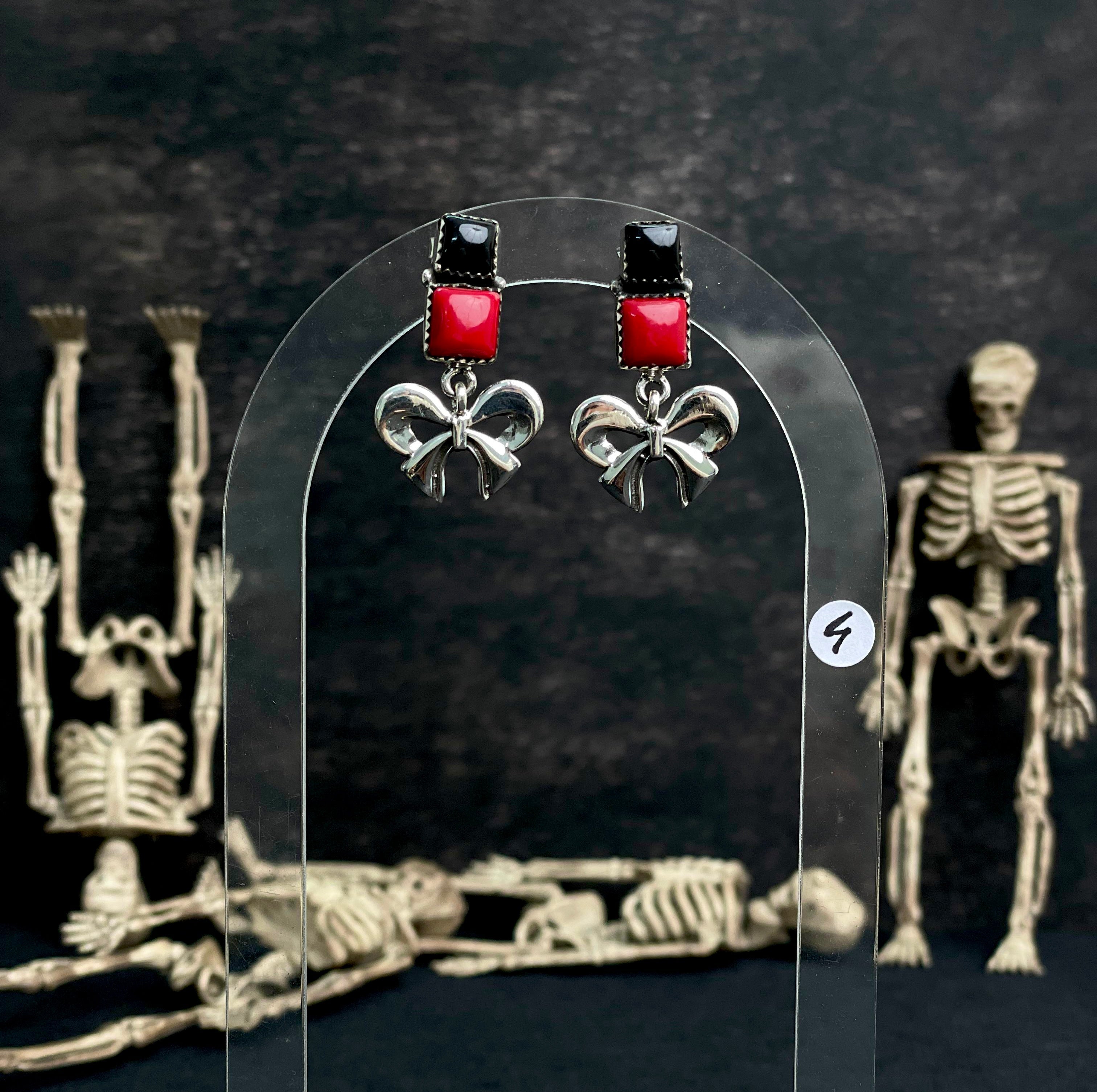 Rosarita & Black Onyx Halloween Studs sno 17-Earrings-Krush Kandy, Women's Online Fashion Boutique Located in Phoenix, Arizona (Scottsdale Area)