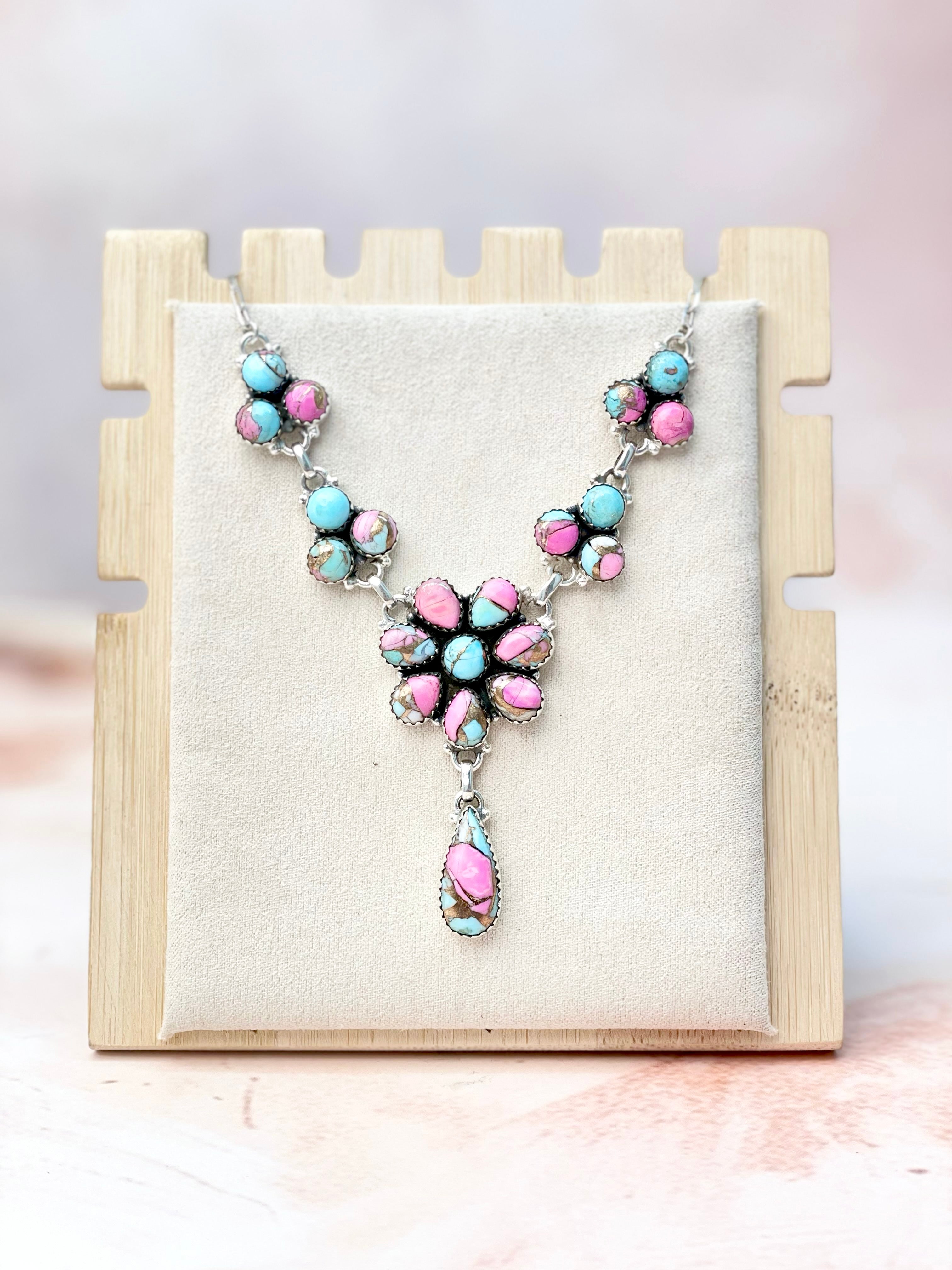 Cotton Kandy Dahlia Cluster Necklace-Necklaces-Krush Kandy, Women's Online Fashion Boutique Located in Phoenix, Arizona (Scottsdale Area)