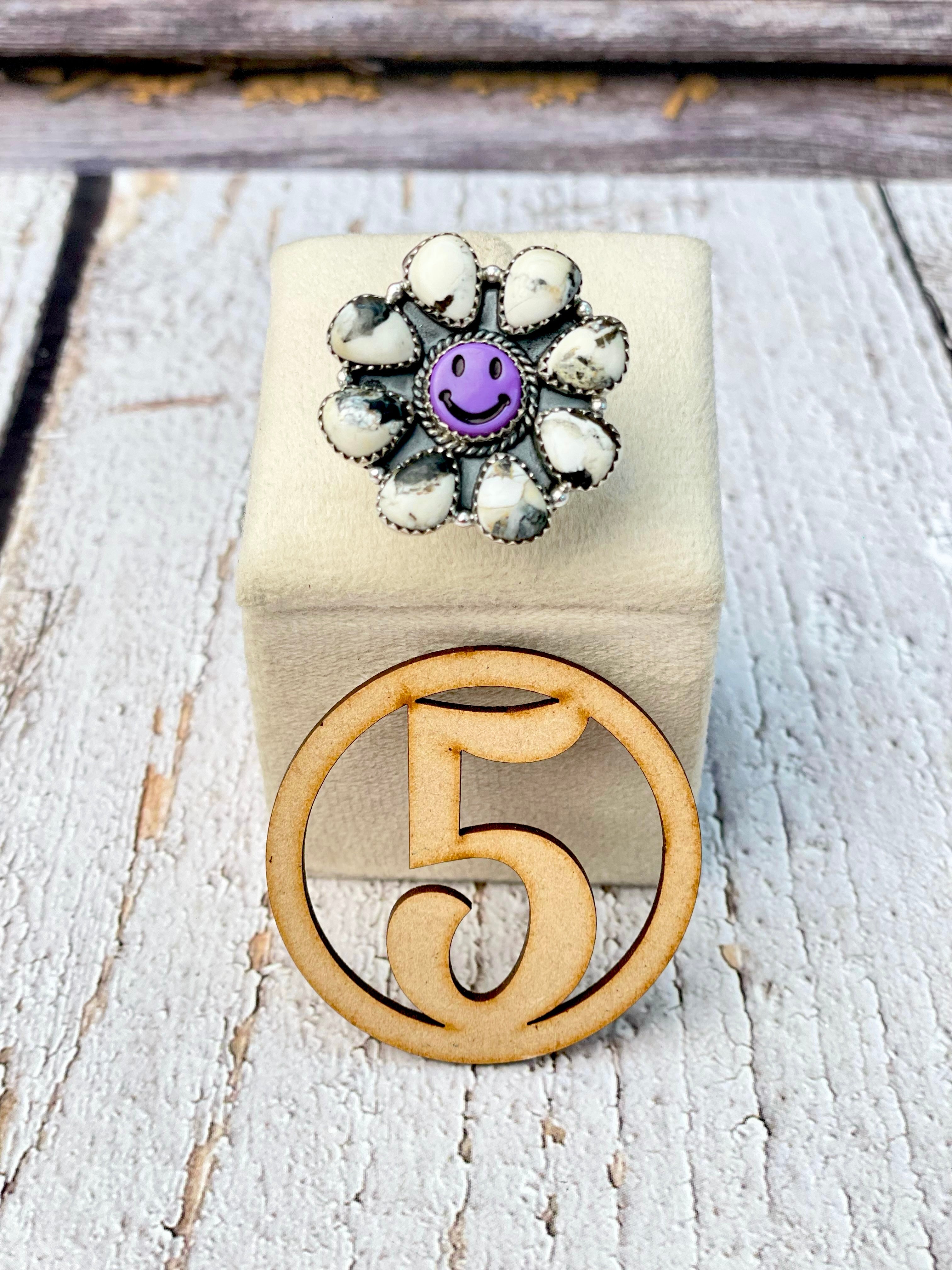 One Of A Kind Smiley Blossom Rings-Rings-Krush Kandy, Women's Online Fashion Boutique Located in Phoenix, Arizona (Scottsdale Area)