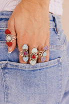 Opal Heart Stone Crawler-Crawler Rings-Krush Kandy, Women's Online Fashion Boutique Located in Phoenix, Arizona (Scottsdale Area)