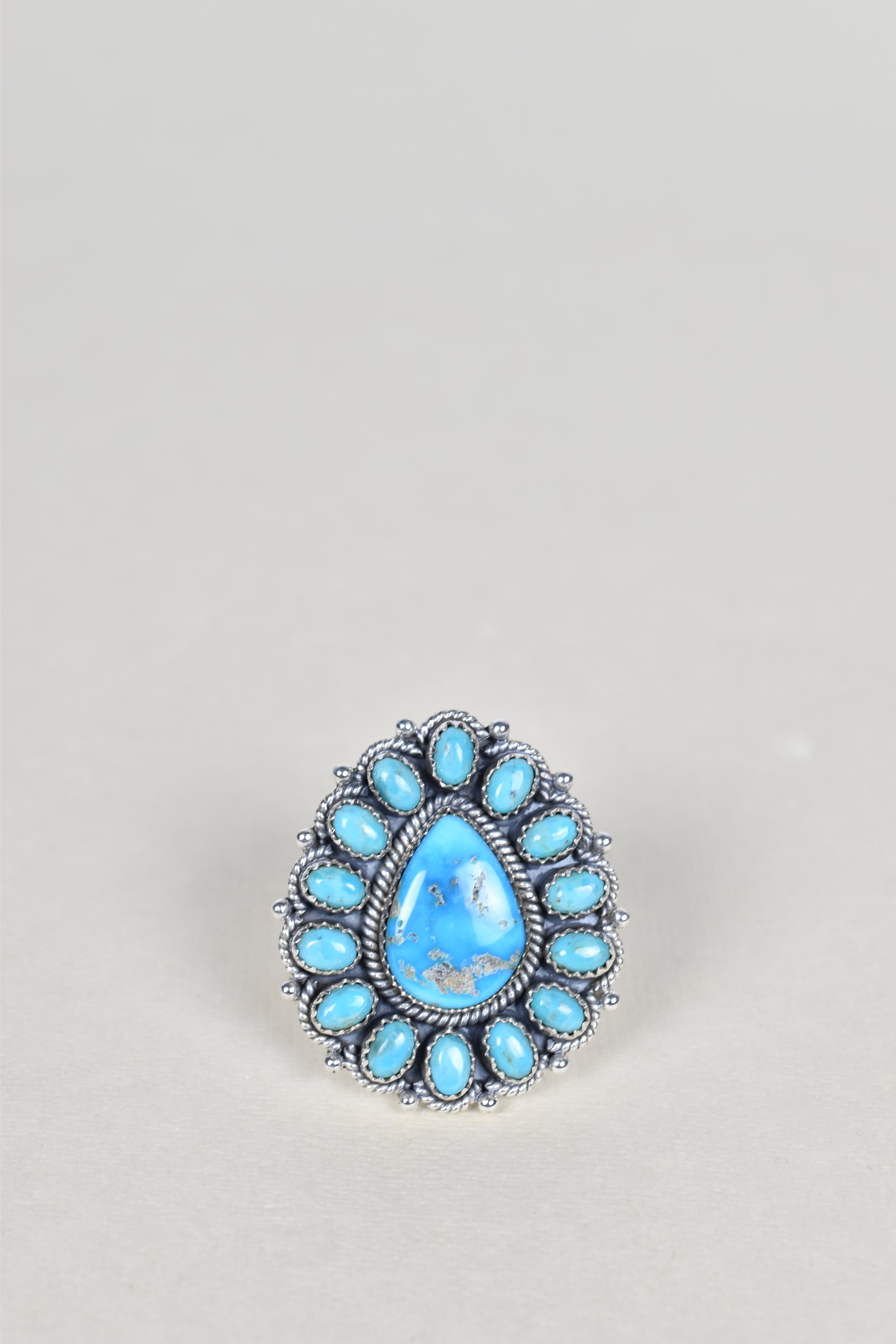 Turquoise & Golden Hills One of A Kind Ring-Cluster Rings-Krush Kandy, Women's Online Fashion Boutique Located in Phoenix, Arizona (Scottsdale Area)