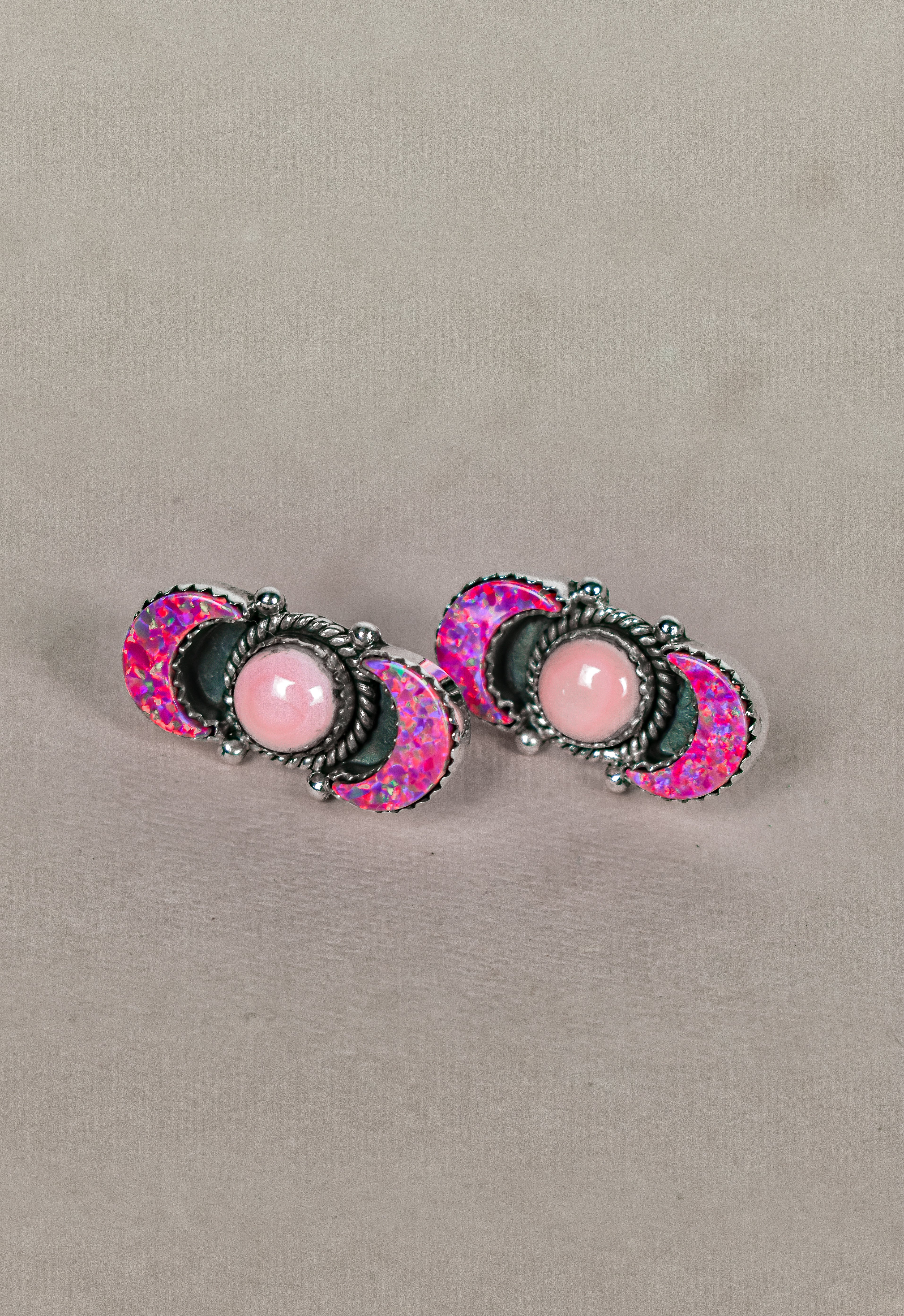 Lunar Crescent Sterling Silver Earring-Stud Earrings-Krush Kandy, Women's Online Fashion Boutique Located in Phoenix, Arizona (Scottsdale Area)