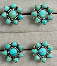 Stone Delight Turquoise Blossom Ring-Rings-Krush Kandy, Women's Online Fashion Boutique Located in Phoenix, Arizona (Scottsdale Area)