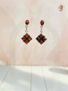 Amber, Turquoise & Crystals Mixed Earrings-Earrings-Krush Kandy, Women's Online Fashion Boutique Located in Phoenix, Arizona (Scottsdale Area)