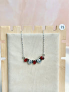 Amber, Turquoise & Crystal Dainty Necklace-Necklaces-Krush Kandy, Women's Online Fashion Boutique Located in Phoenix, Arizona (Scottsdale Area)