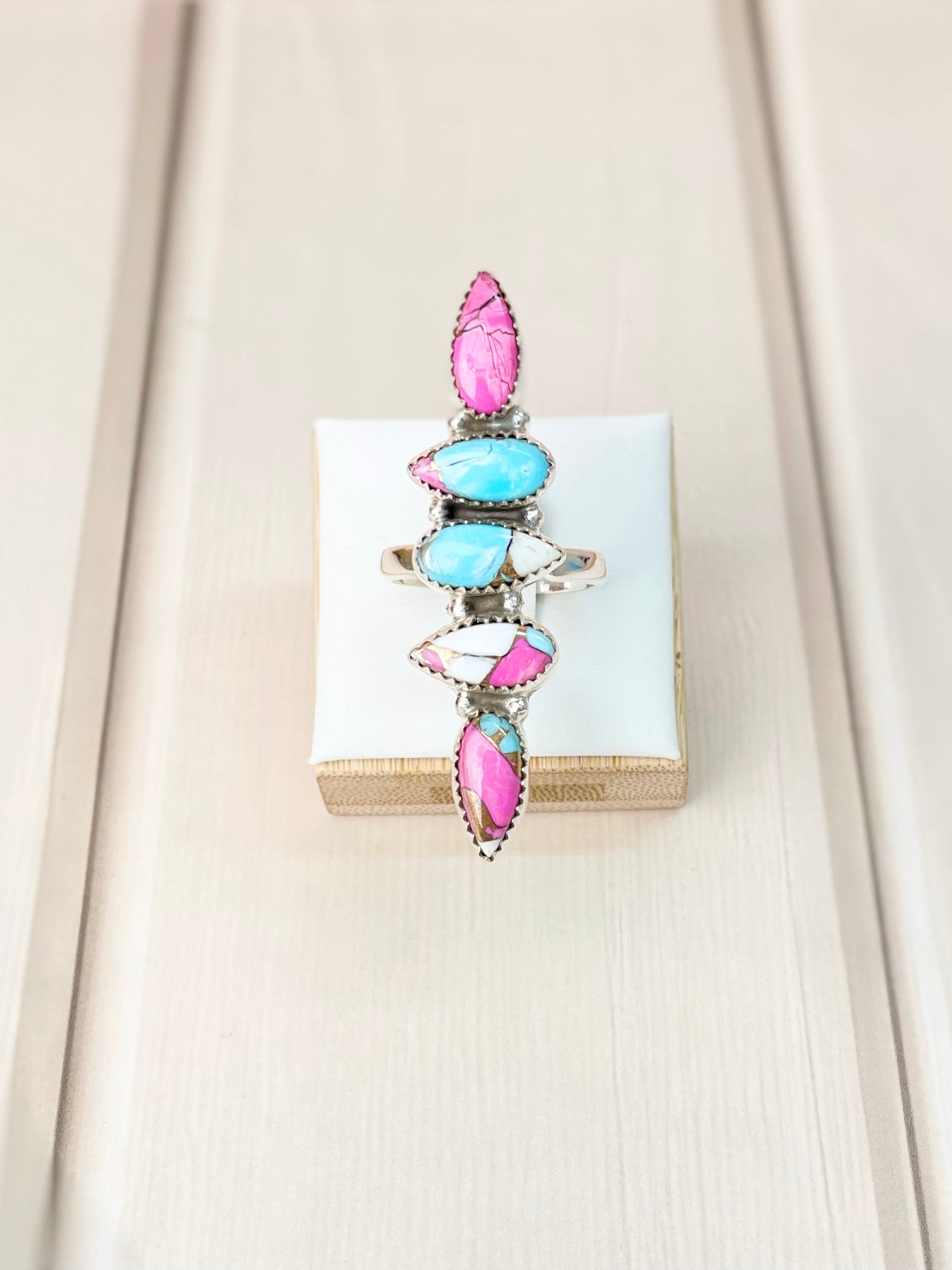 Boho Western Cotton Candy Ring-Rings-Krush Kandy, Women's Online Fashion Boutique Located in Phoenix, Arizona (Scottsdale Area)