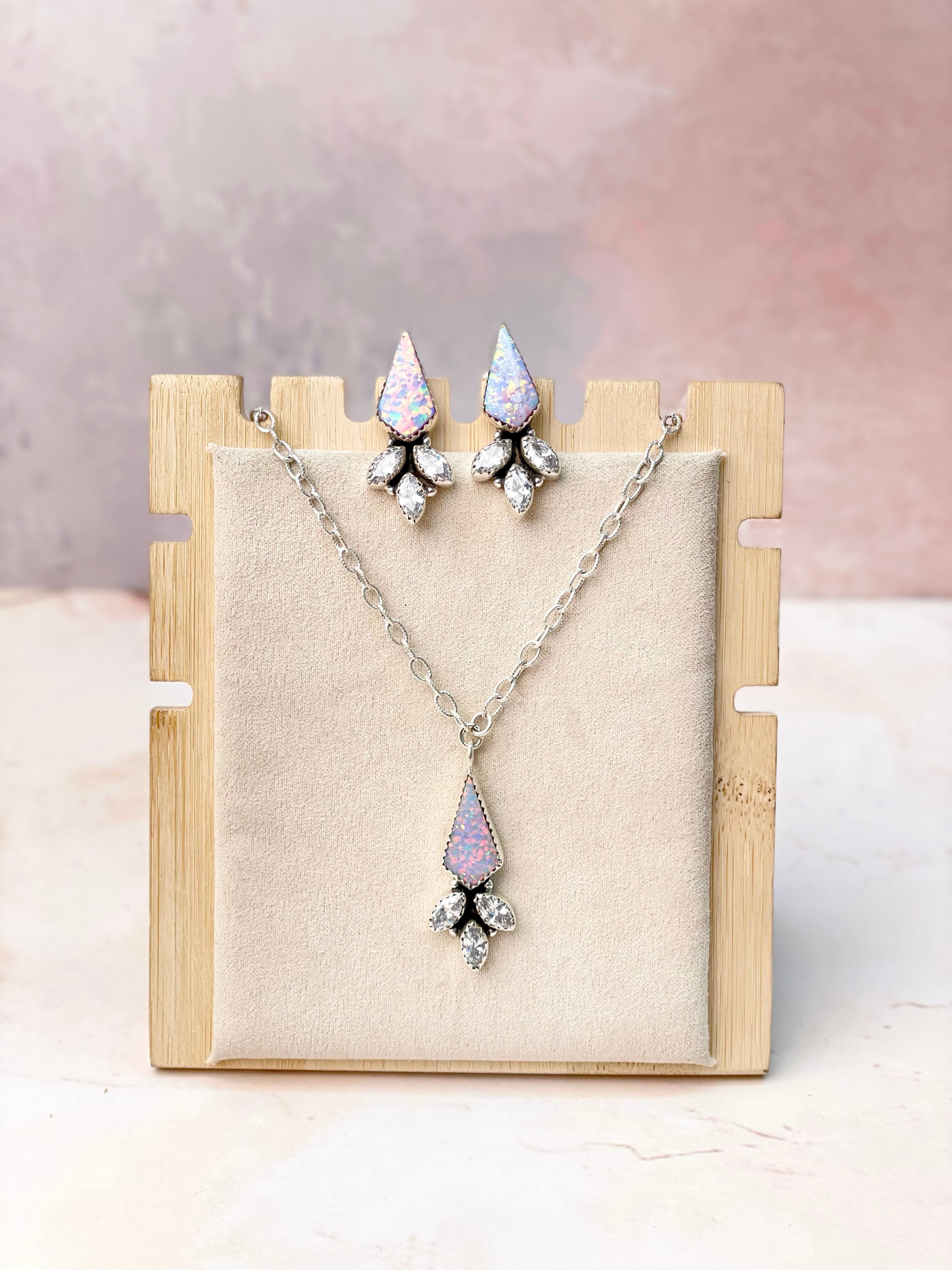Multi Opal CZ Classy Sets-Necklaces-Krush Kandy, Women's Online Fashion Boutique Located in Phoenix, Arizona (Scottsdale Area)