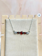 Amber, Turquoise & Crystal Dainty Necklace-Necklaces-Krush Kandy, Women's Online Fashion Boutique Located in Phoenix, Arizona (Scottsdale Area)