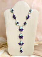 Boho Wishes Multi Dahlia Cluster Necklace-Necklaces-Krush Kandy, Women's Online Fashion Boutique Located in Phoenix, Arizona (Scottsdale Area)