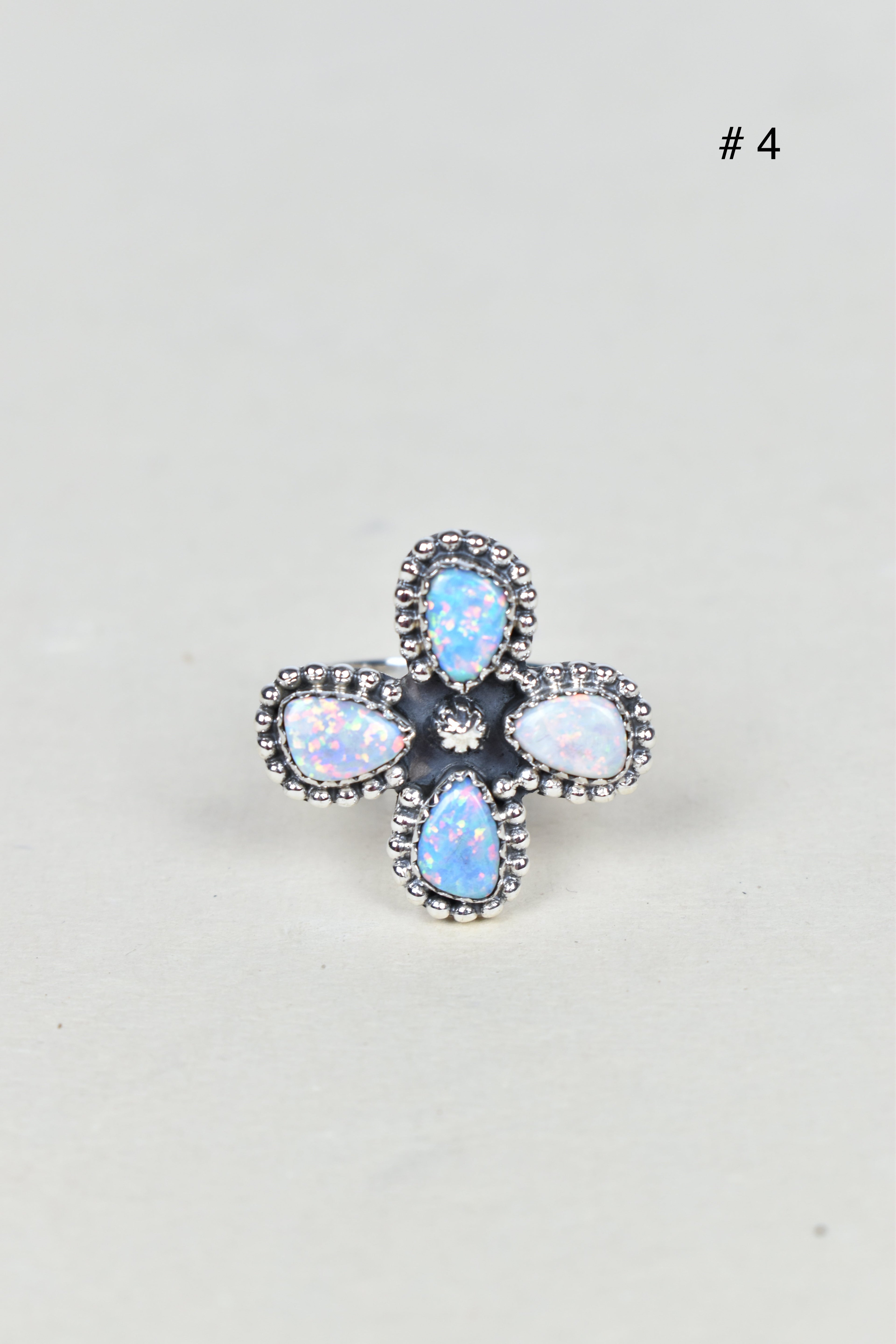 4 Leaf Cluster Ring-Cluster Rings-Krush Kandy, Women's Online Fashion Boutique Located in Phoenix, Arizona (Scottsdale Area)