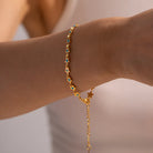 18K Gold-Plated Resin Beaded Necklace and Bracelet Jewelry Set-Jewelry Sets-Krush Kandy, Women's Online Fashion Boutique Located in Phoenix, Arizona (Scottsdale Area)