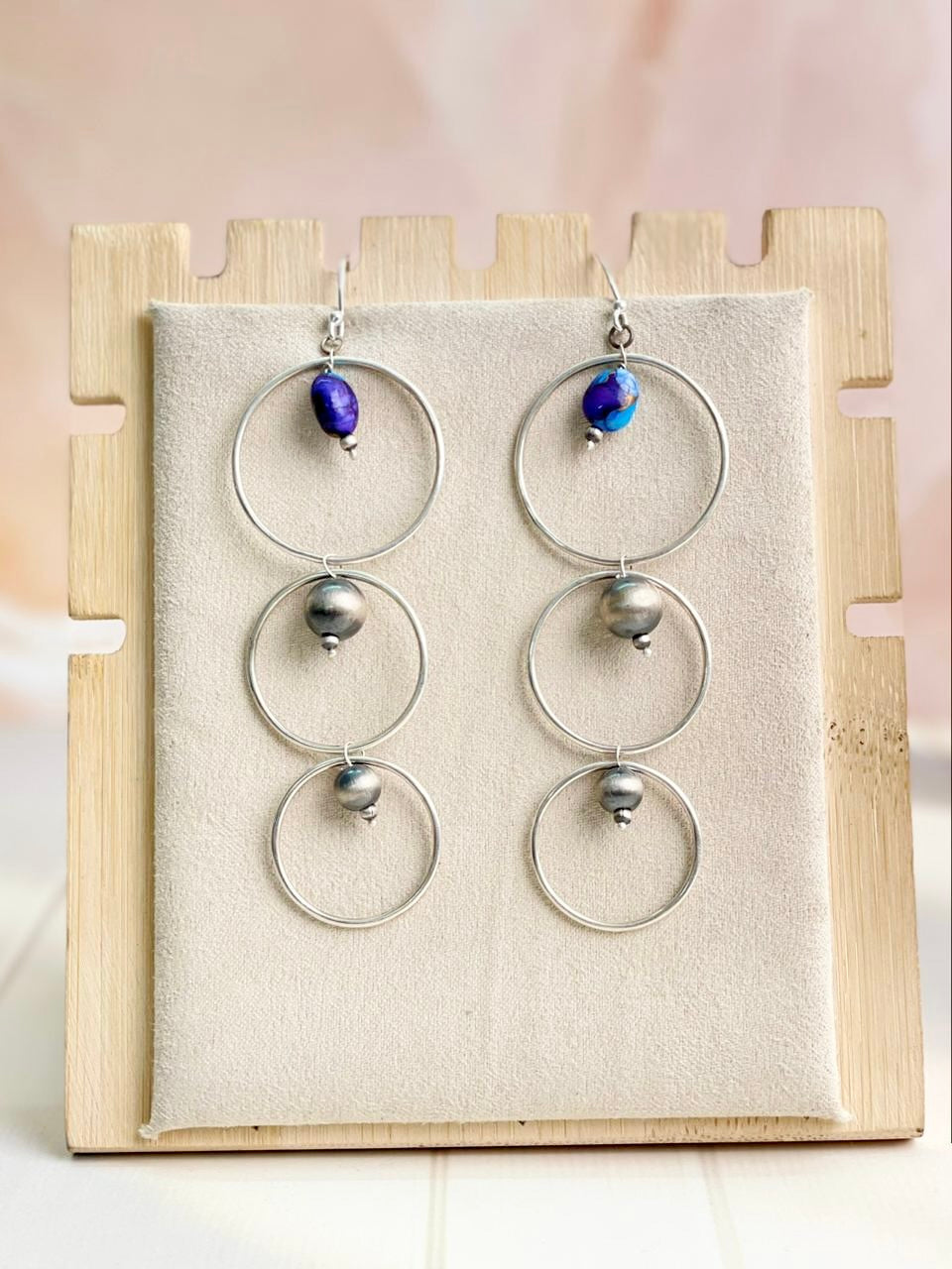 Desert Pearl Dahlia Hoops Earrings-Earrings-Krush Kandy, Women's Online Fashion Boutique Located in Phoenix, Arizona (Scottsdale Area)
