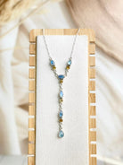 Celestial Spring Moonstone Lariat Necklace-Necklaces-Krush Kandy, Women's Online Fashion Boutique Located in Phoenix, Arizona (Scottsdale Area)