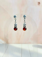 Amber, Turquoise & Crystals Mixed Earrings-Earrings-Krush Kandy, Women's Online Fashion Boutique Located in Phoenix, Arizona (Scottsdale Area)