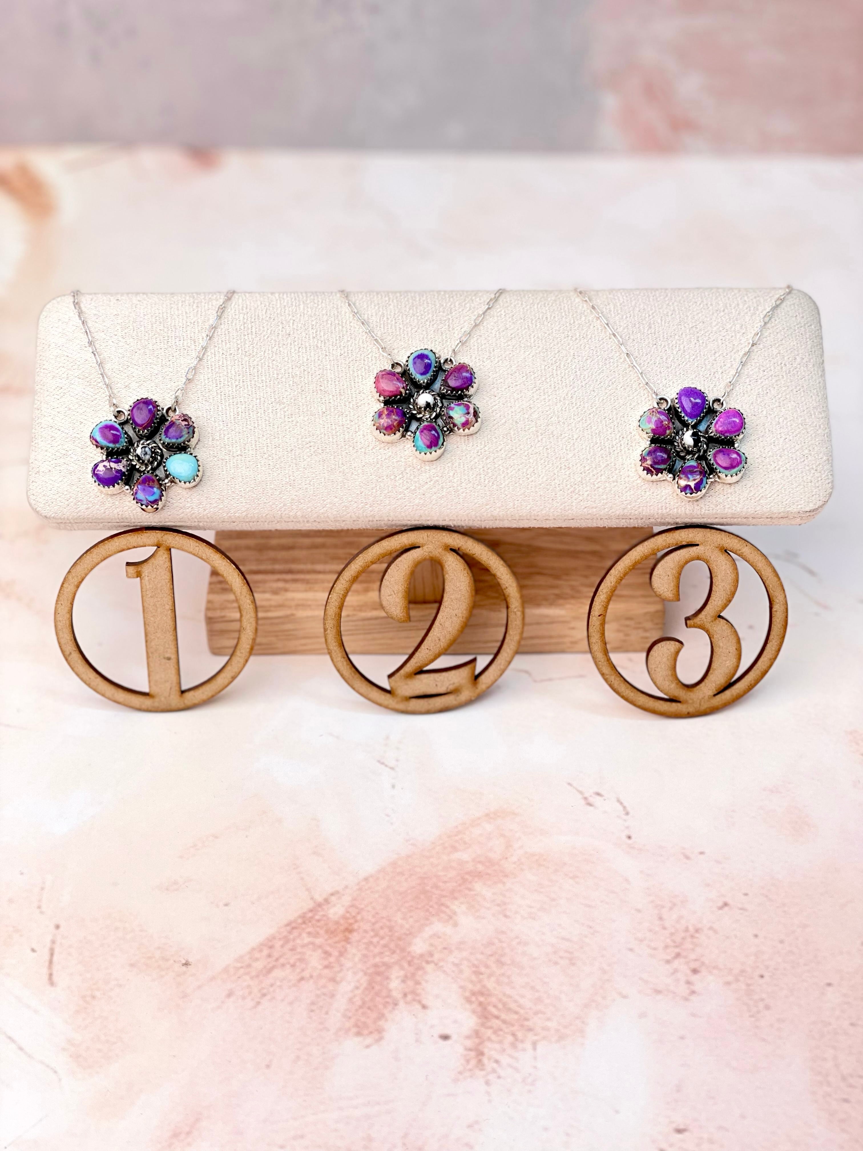 Desert Jasper Daisy Flower Necklace-Necklaces-Krush Kandy, Women's Online Fashion Boutique Located in Phoenix, Arizona (Scottsdale Area)