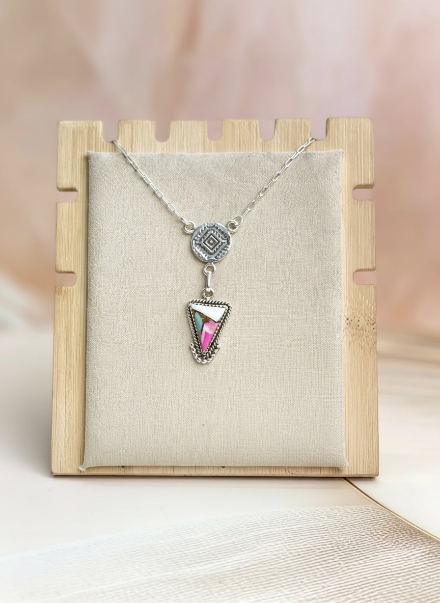 Aztec Triad Multi Stone Necklace-Necklaces-Krush Kandy, Women's Online Fashion Boutique Located in Phoenix, Arizona (Scottsdale Area)