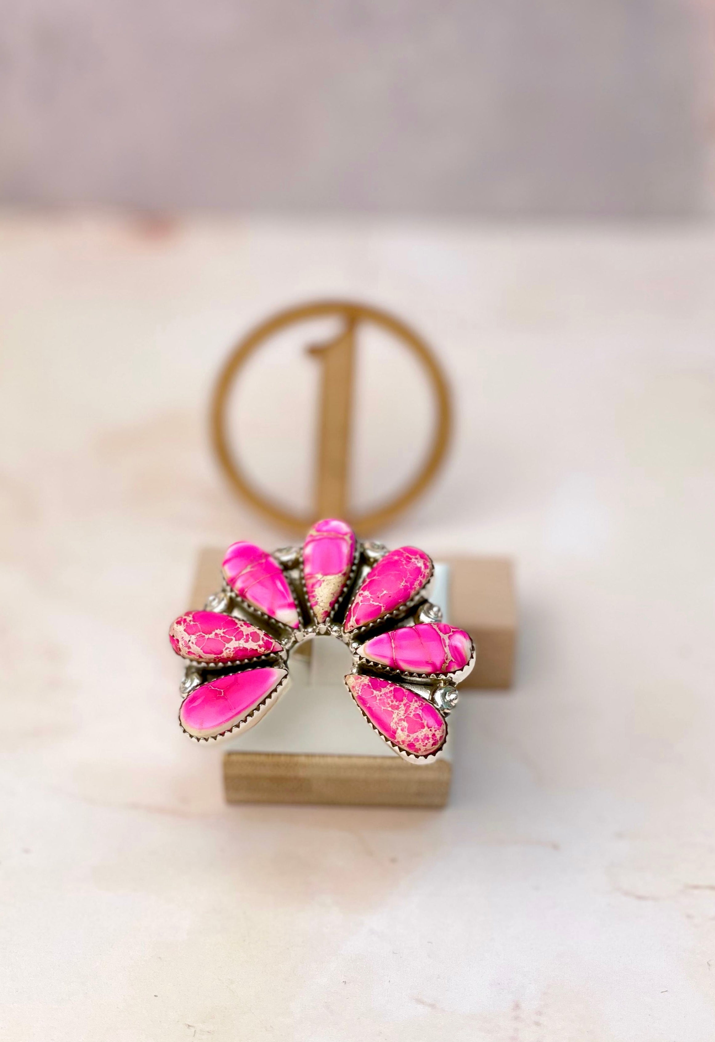 Flaming Horseshoe Jasper Stone Ring-Rings-Krush Kandy, Women's Online Fashion Boutique Located in Phoenix, Arizona (Scottsdale Area)