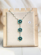 3 Blooming Flowers Lariat Necklace-Necklaces-Krush Kandy, Women's Online Fashion Boutique Located in Phoenix, Arizona (Scottsdale Area)