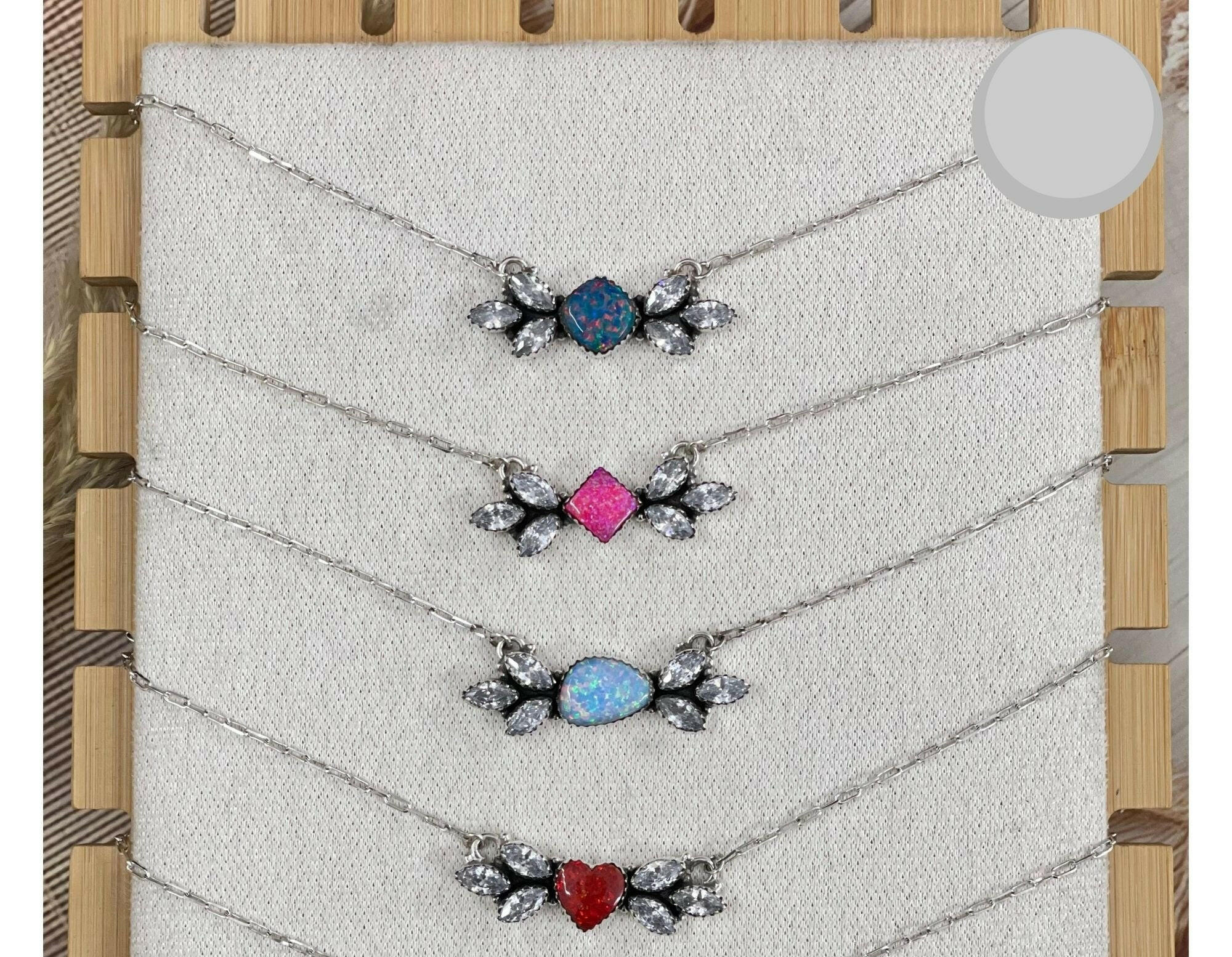 Frozen In Time Stone Necklaces-Chain Necklaces-Krush Kandy, Women's Online Fashion Boutique Located in Phoenix, Arizona (Scottsdale Area)