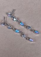 Triple Double Dangle Earrings-Drop Earrings-Krush Kandy, Women's Online Fashion Boutique Located in Phoenix, Arizona (Scottsdale Area)