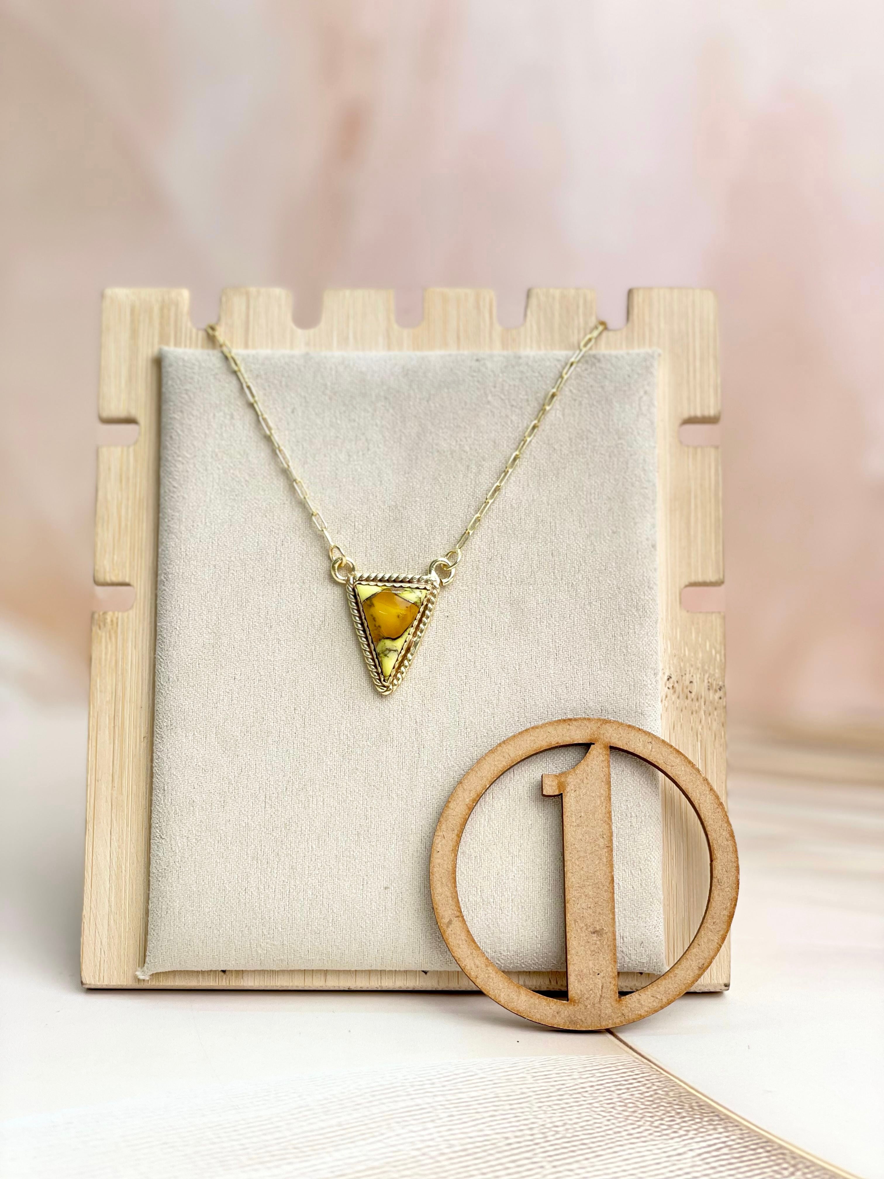 Krushed Gold & Stone Slab Geometric Necklace-Necklaces-Krush Kandy, Women's Online Fashion Boutique Located in Phoenix, Arizona (Scottsdale Area)