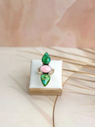 Blushing Conch & Sonoran 3 stone Ring-Rings-Krush Kandy, Women's Online Fashion Boutique Located in Phoenix, Arizona (Scottsdale Area)