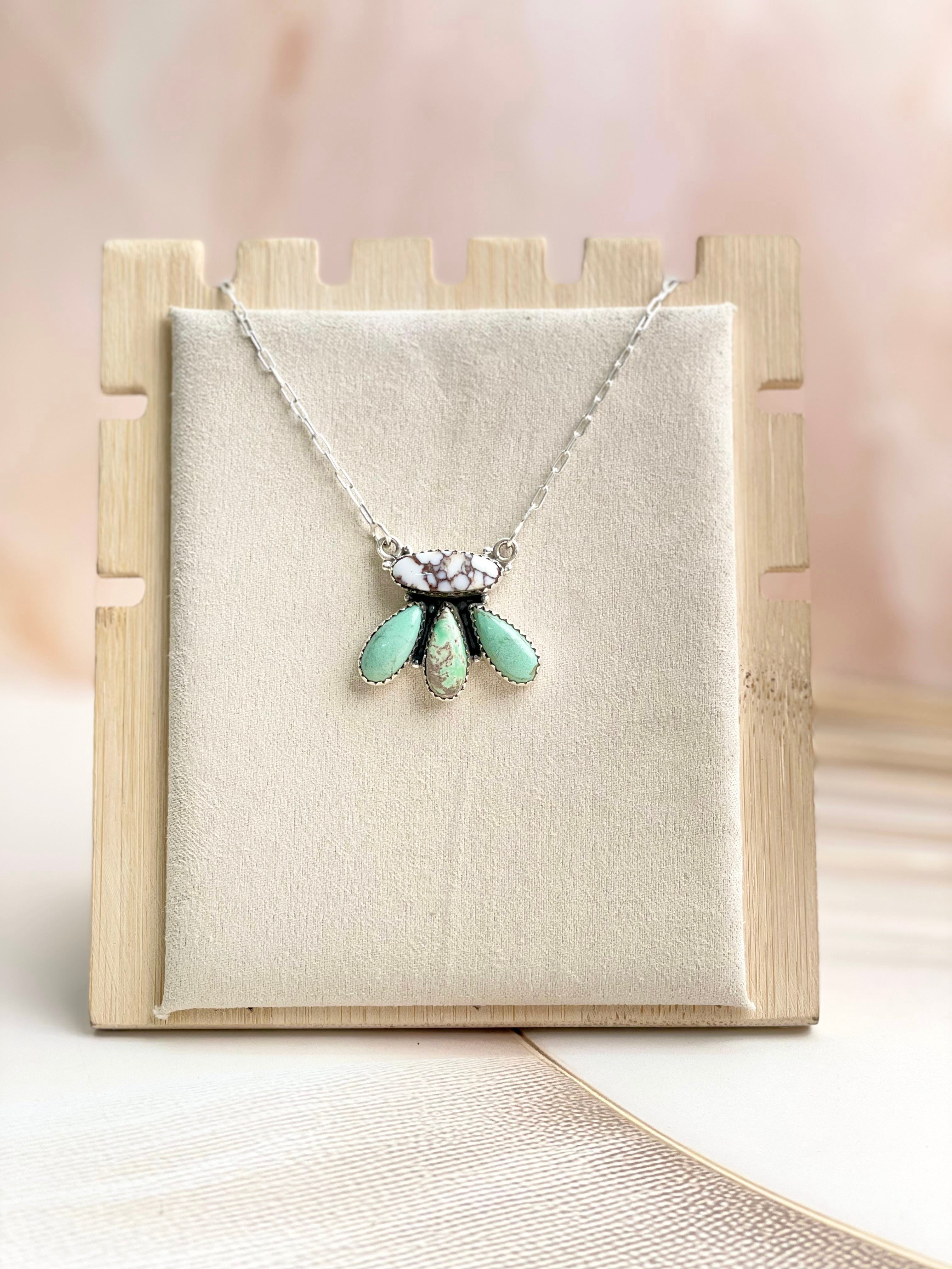 Wild Horse & Varascite Necklace Sno 6-Necklaces-Krush Kandy, Women's Online Fashion Boutique Located in Phoenix, Arizona (Scottsdale Area)
