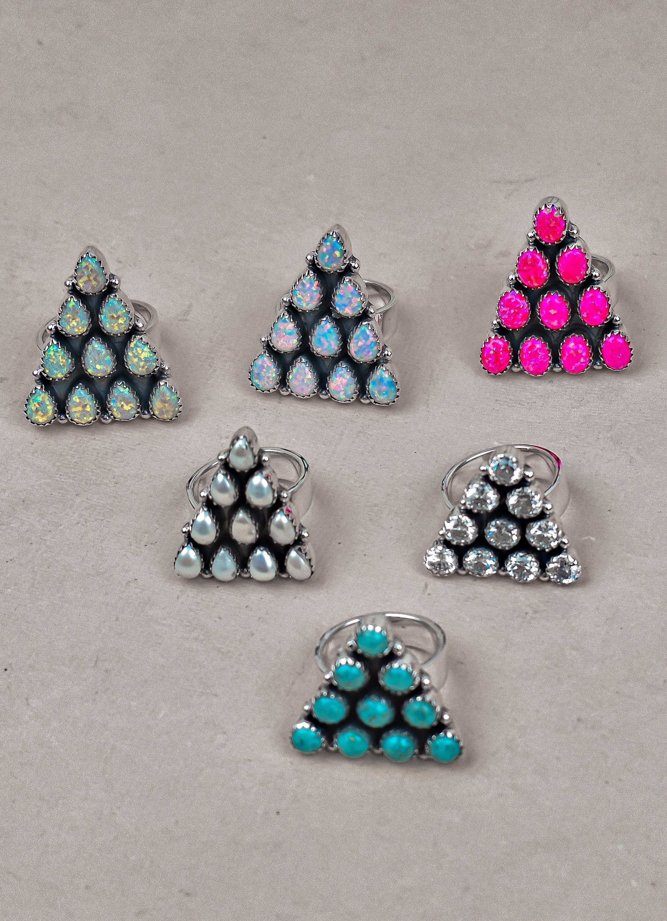 Pyramid Prism Gemstone Ring-Cluster Rings-Krush Kandy, Women's Online Fashion Boutique Located in Phoenix, Arizona (Scottsdale Area)