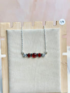 Amber, Turquoise & Crystal Dainty Necklace-Necklaces-Krush Kandy, Women's Online Fashion Boutique Located in Phoenix, Arizona (Scottsdale Area)