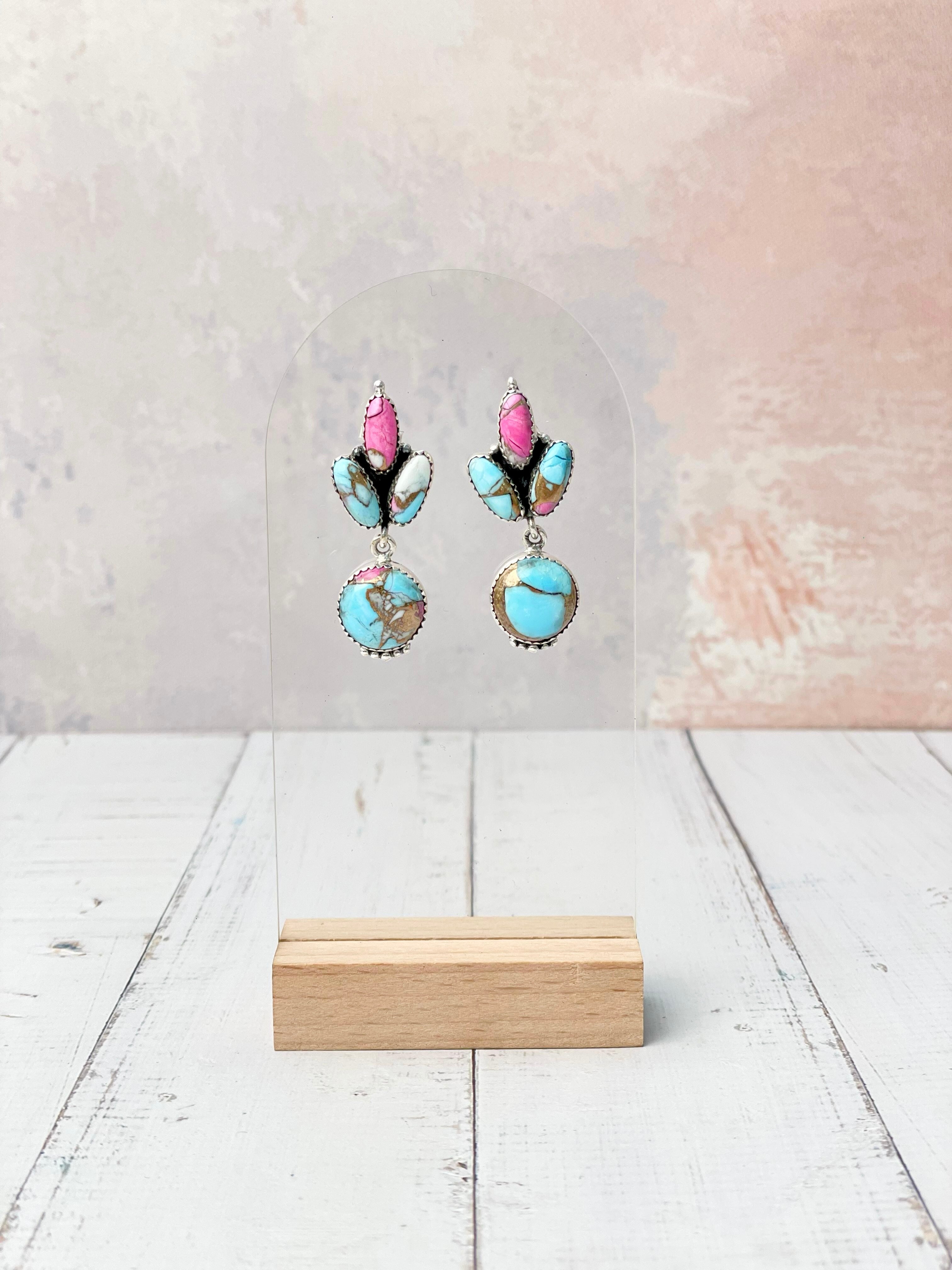 Cotton Kandy Dahlia Cluster Earrings-Earrings-Krush Kandy, Women's Online Fashion Boutique Located in Phoenix, Arizona (Scottsdale Area)