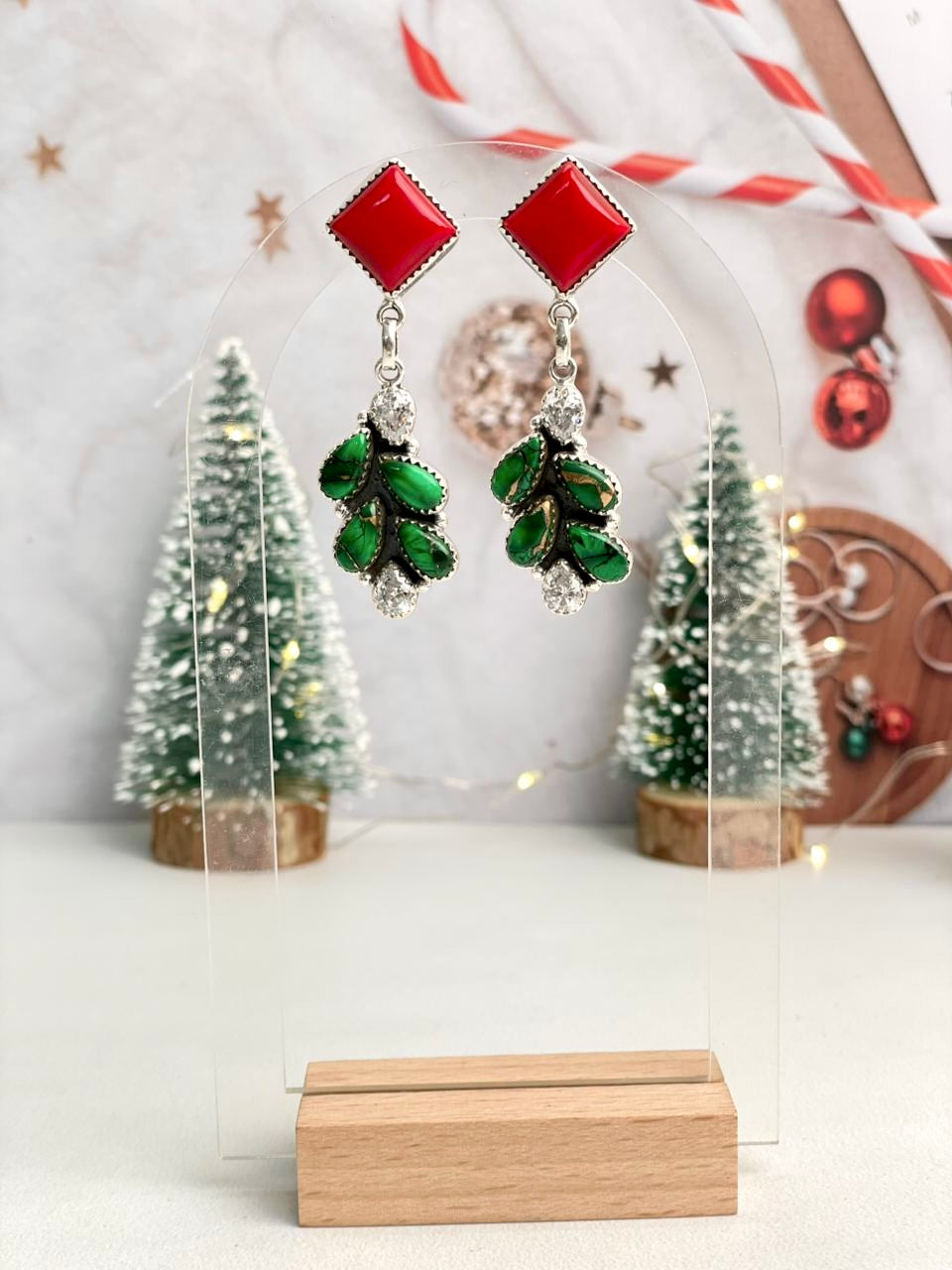Christmas in Kandyland Mistletoe Drop Studs-Earrings-Krush Kandy, Women's Online Fashion Boutique Located in Phoenix, Arizona (Scottsdale Area)