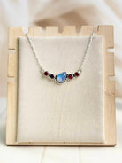 Celestial Spring Moonstone Tilted Pear Bar Necklace-Necklaces-Krush Kandy, Women's Online Fashion Boutique Located in Phoenix, Arizona (Scottsdale Area)