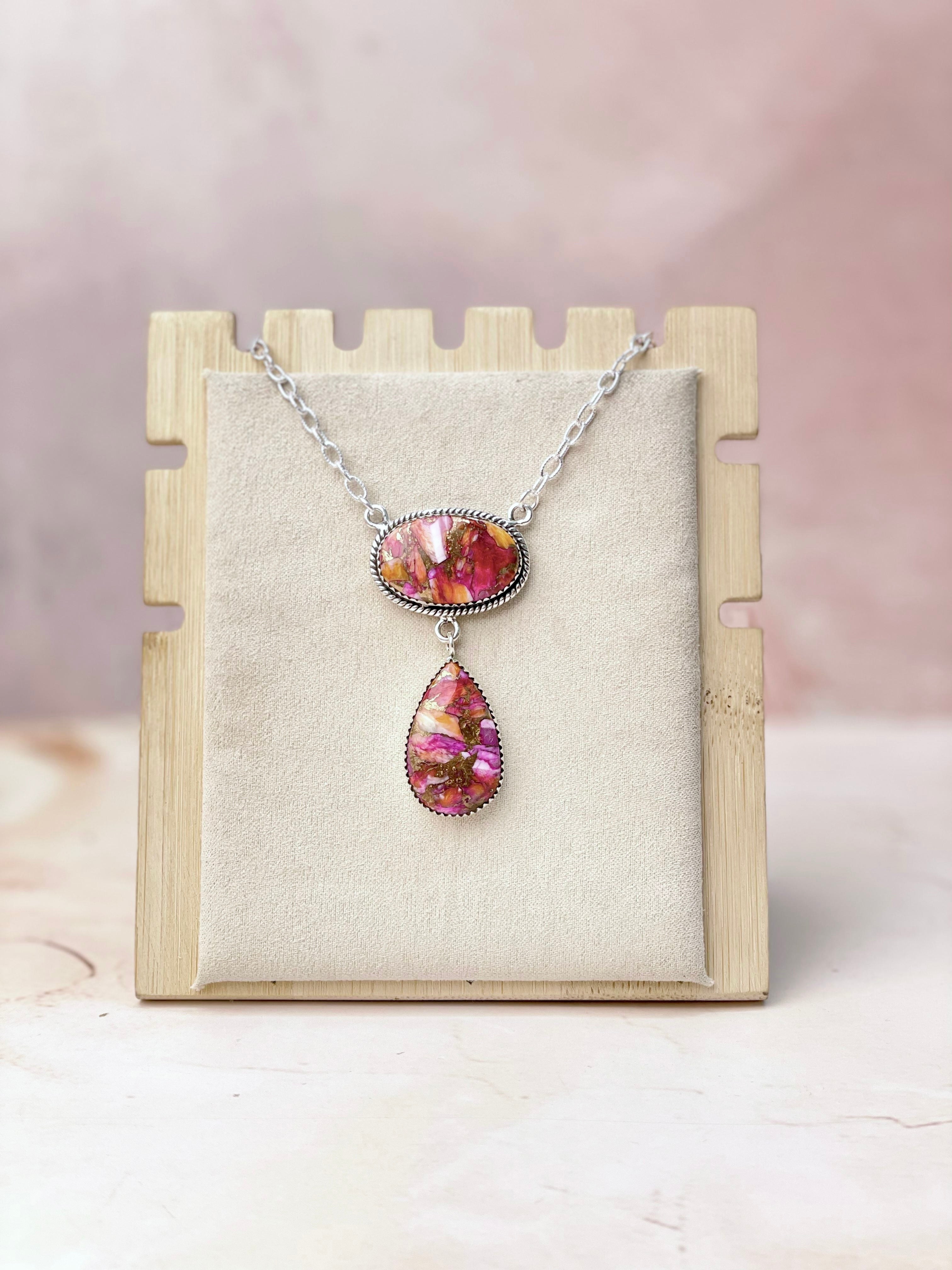 Star Burst Slab Stone Lariat Necklace-Necklaces-Krush Kandy, Women's Online Fashion Boutique Located in Phoenix, Arizona (Scottsdale Area)