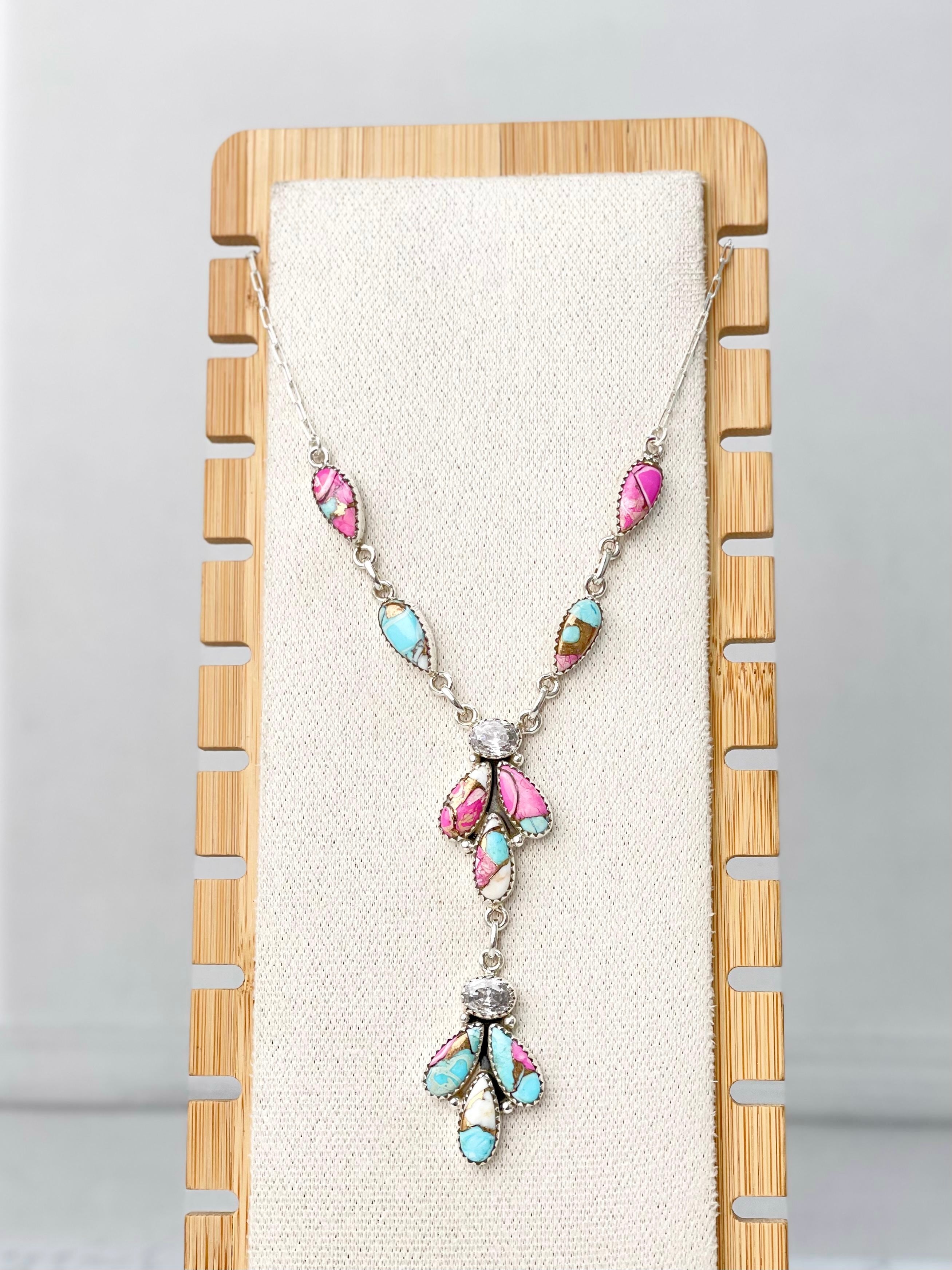 Cotton Candy Statement Necklace Bno. 20-Necklaces-Krush Kandy, Women's Online Fashion Boutique Located in Phoenix, Arizona (Scottsdale Area)