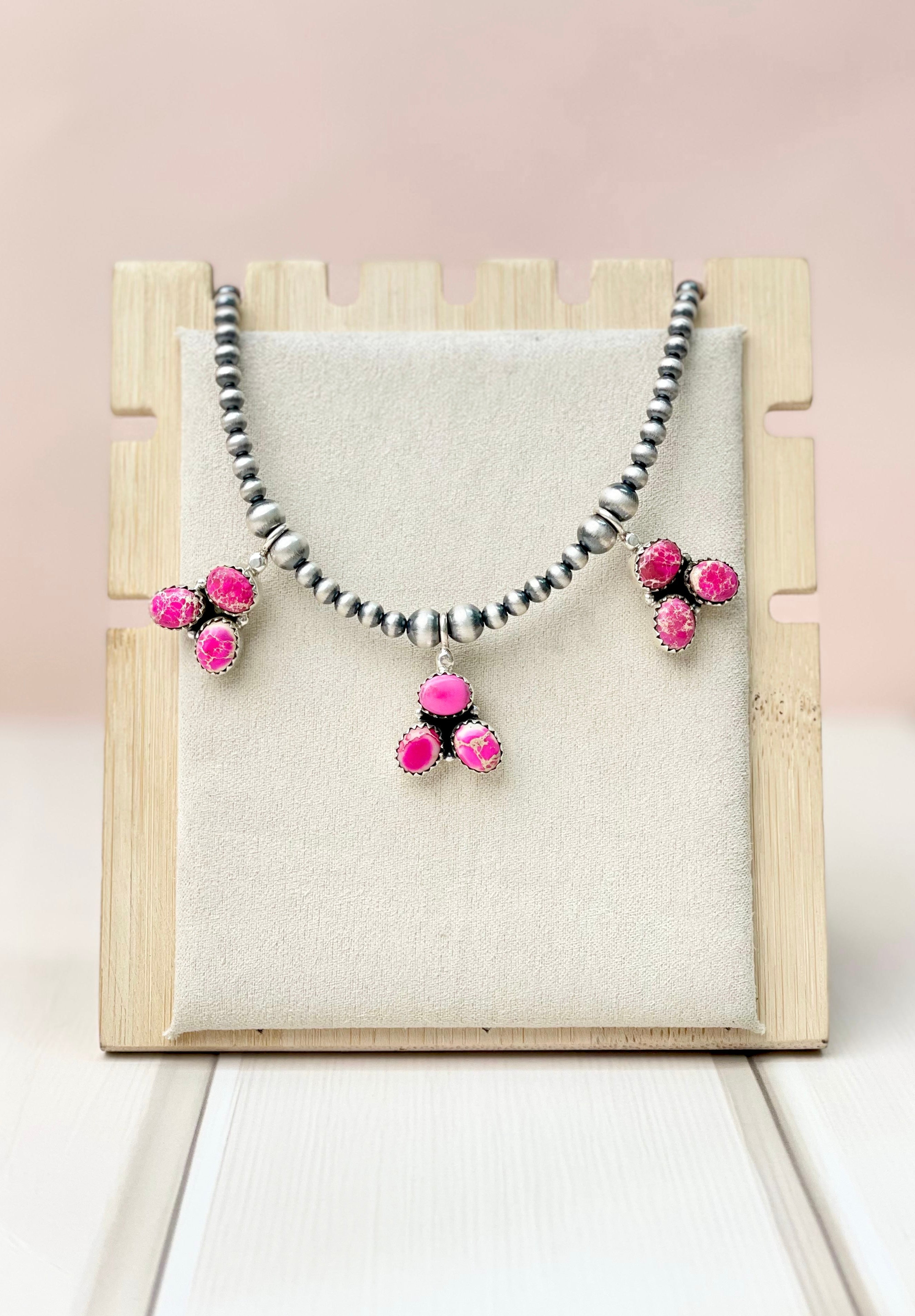 Southwest Desert Jasper Pearl Necklace-Necklaces-Krush Kandy, Women's Online Fashion Boutique Located in Phoenix, Arizona (Scottsdale Area)