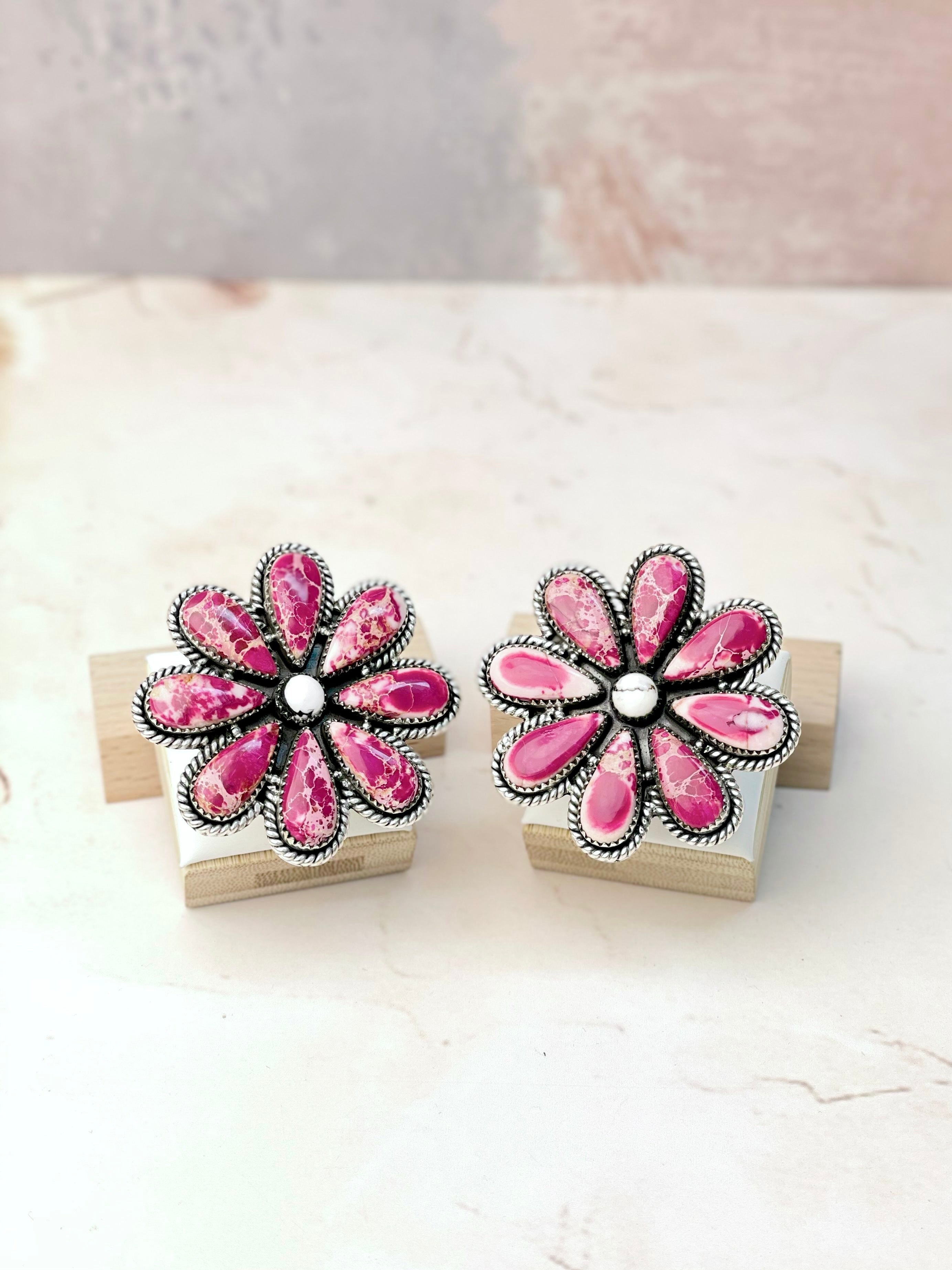 Desert Pink Jasper Mama Daisy Ring-Rings-Krush Kandy, Women's Online Fashion Boutique Located in Phoenix, Arizona (Scottsdale Area)